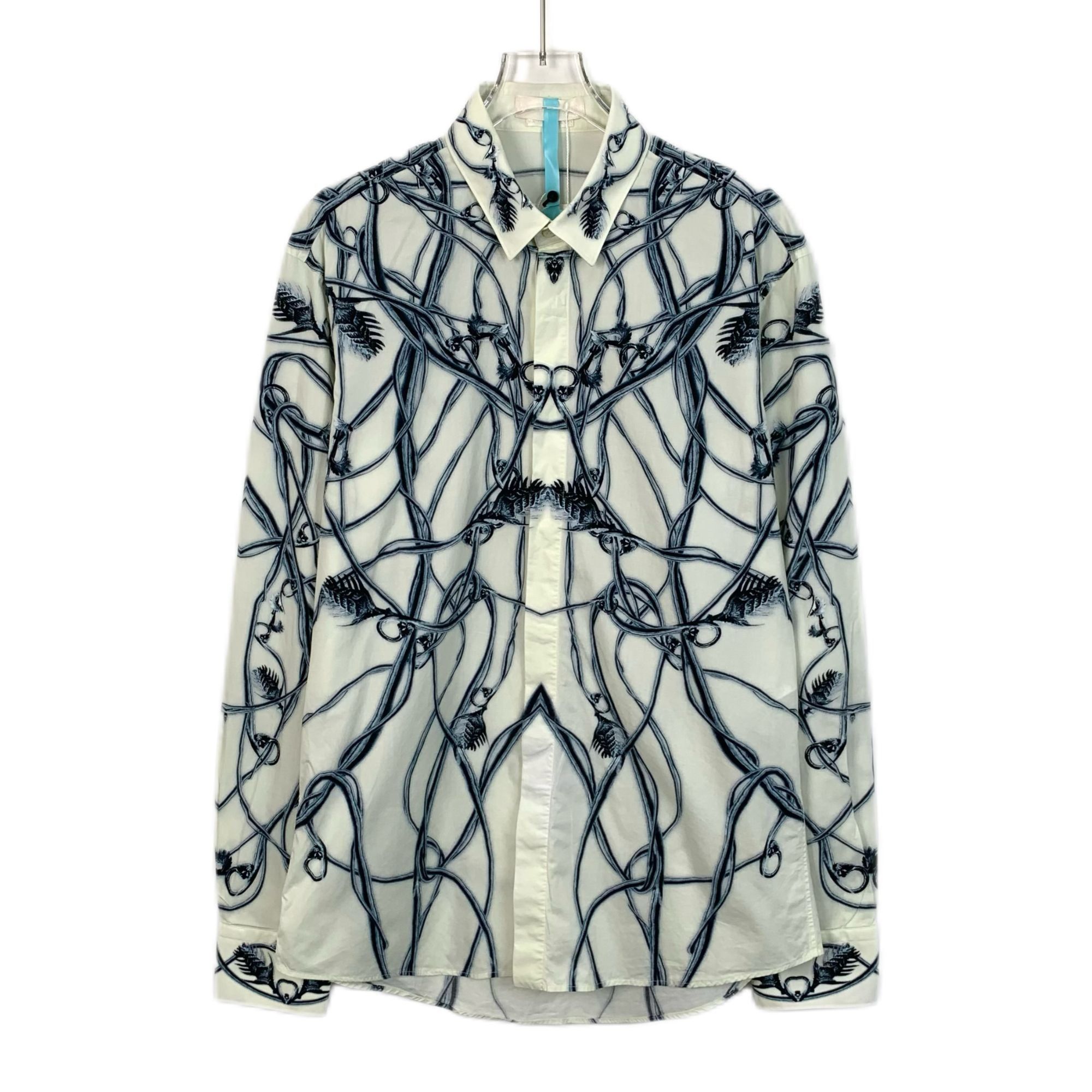 Alexander McQueen Alexander McQueen Mens Button-Up Shirt With Botanical Design Size US M / EU 48-50 / 2 - 1 Thumbnail