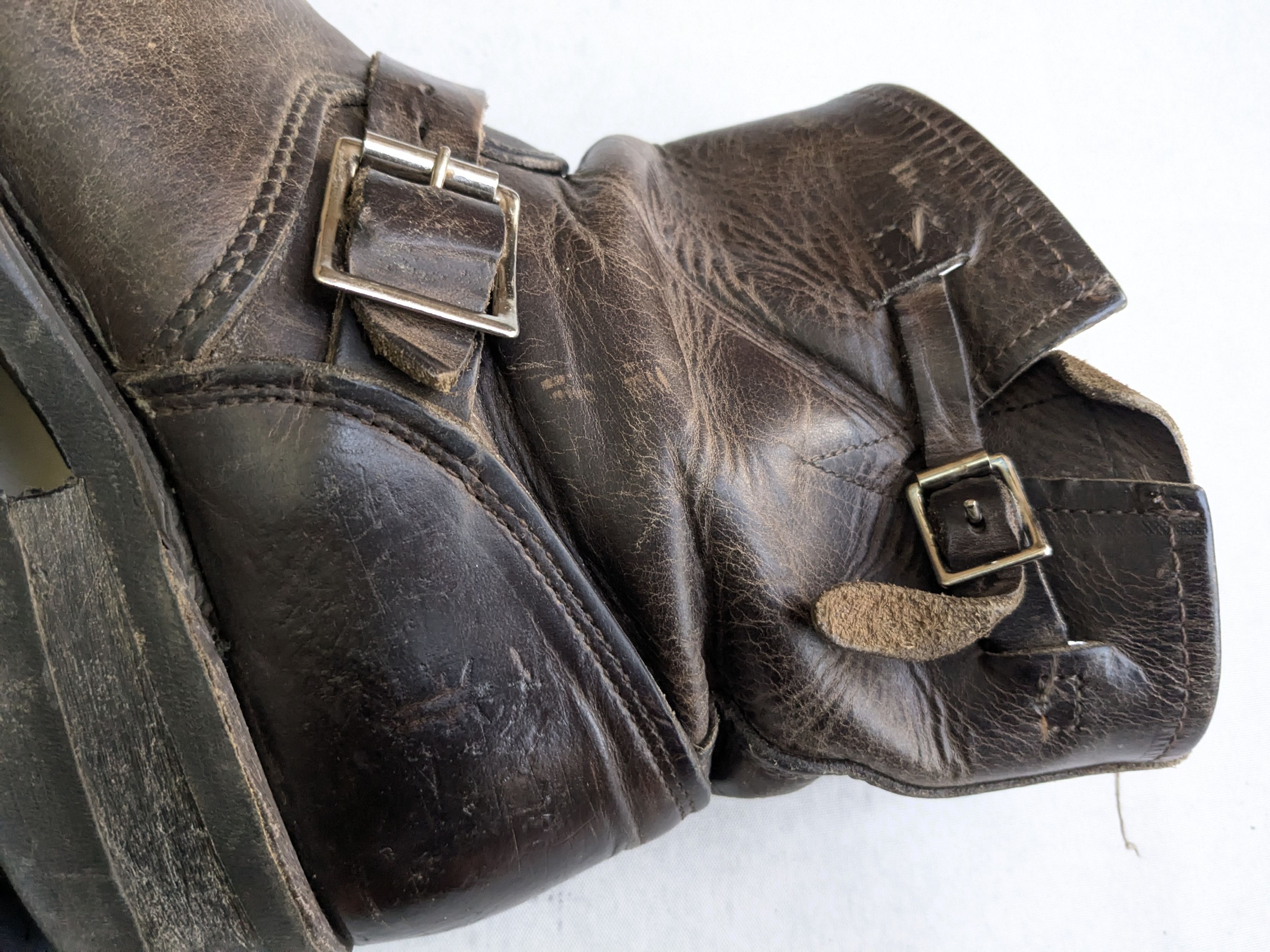 Frye Frye Engineer Boots Brown Leather 7.5 Leather Buckle Size US 7.5 / EU 40-41 - 6 Thumbnail