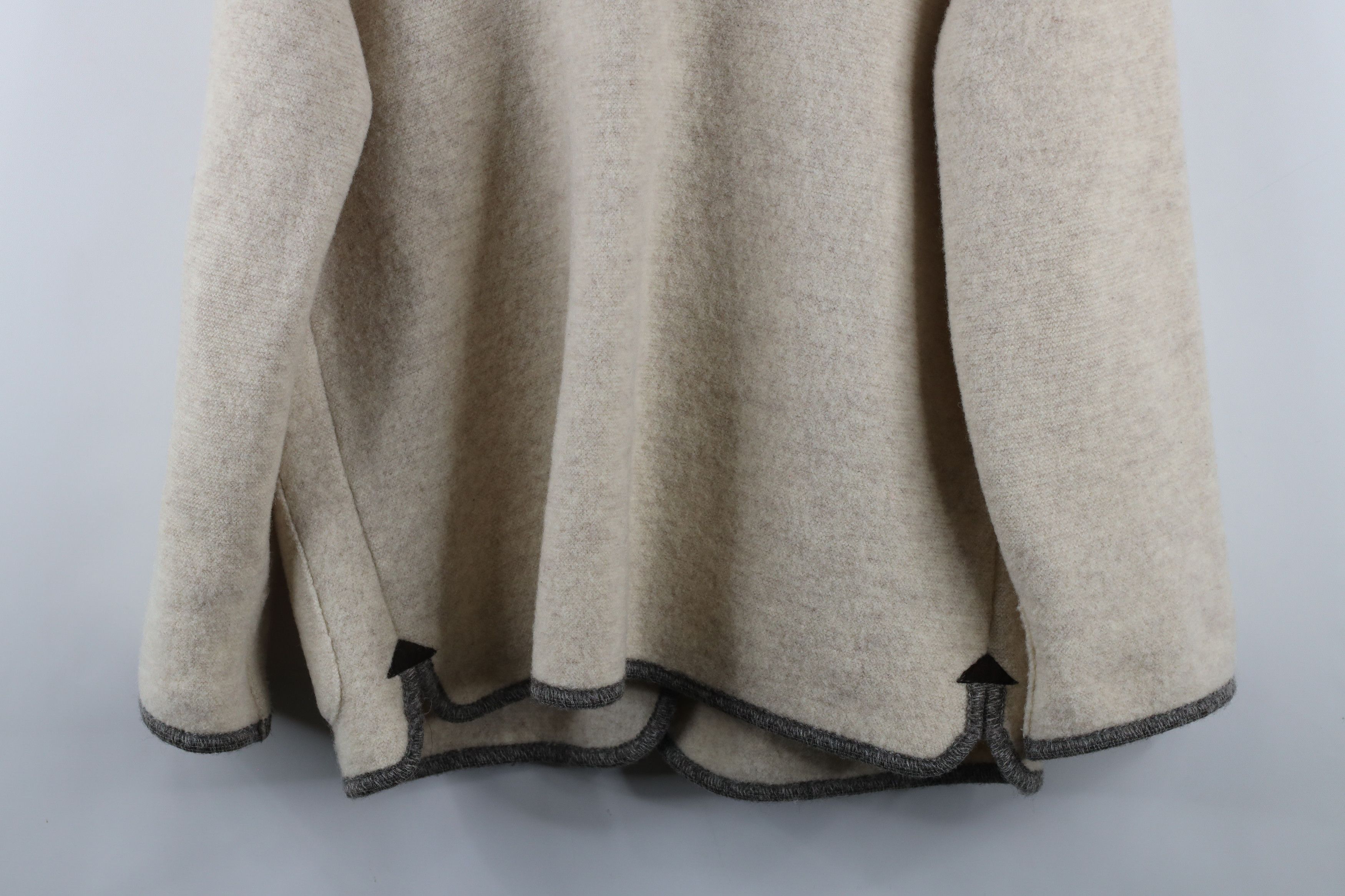 L.L. Bean × Vintage Vintage 90s LL Bean Wool Knit Cardigan Sweater Beige USA Size L / US 10 / IT 46 - 12 Thumbnail