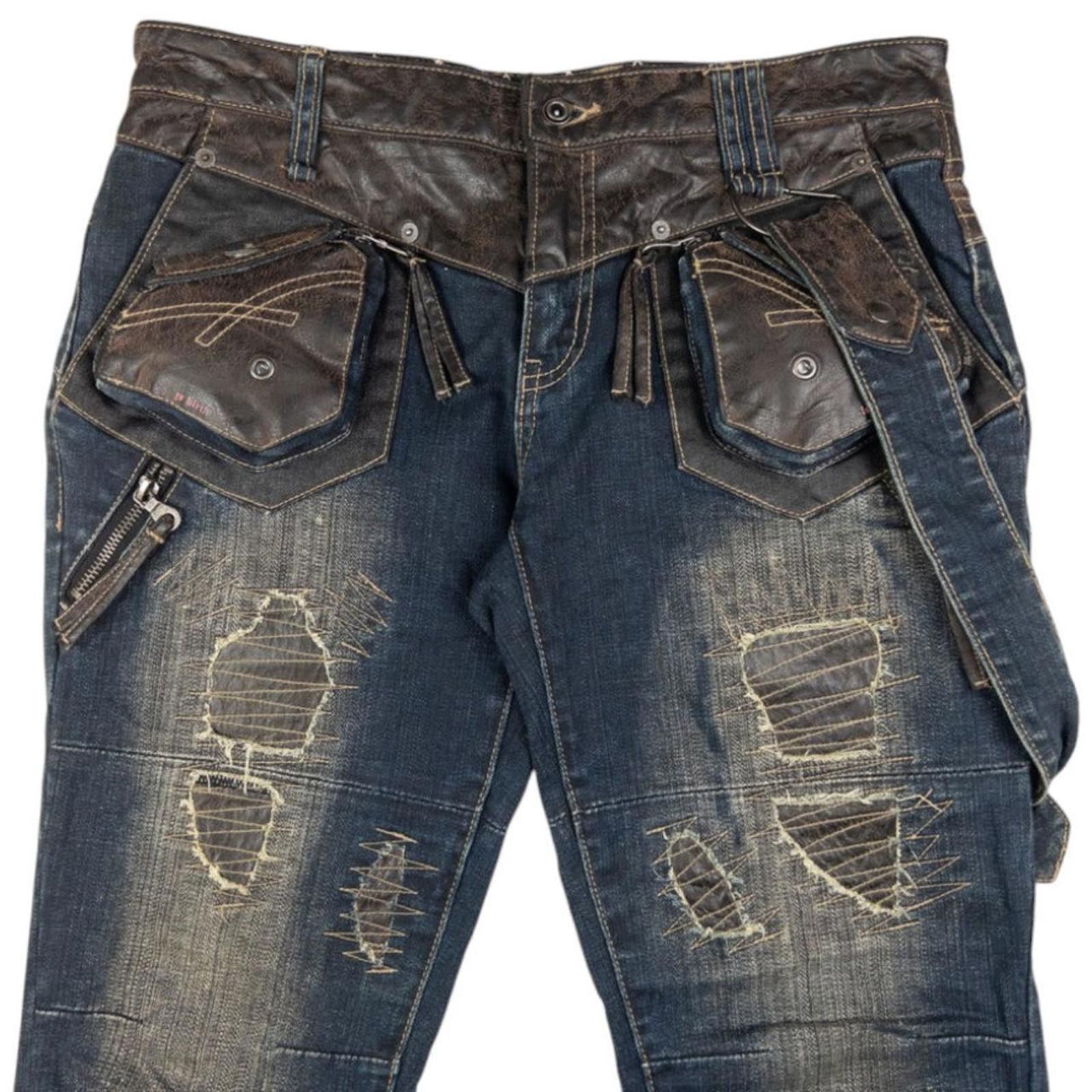 Other Vintage PPFM Distressed Denim Jeans Size W30 Size US 30 / EU 46 - 3 Thumbnail
