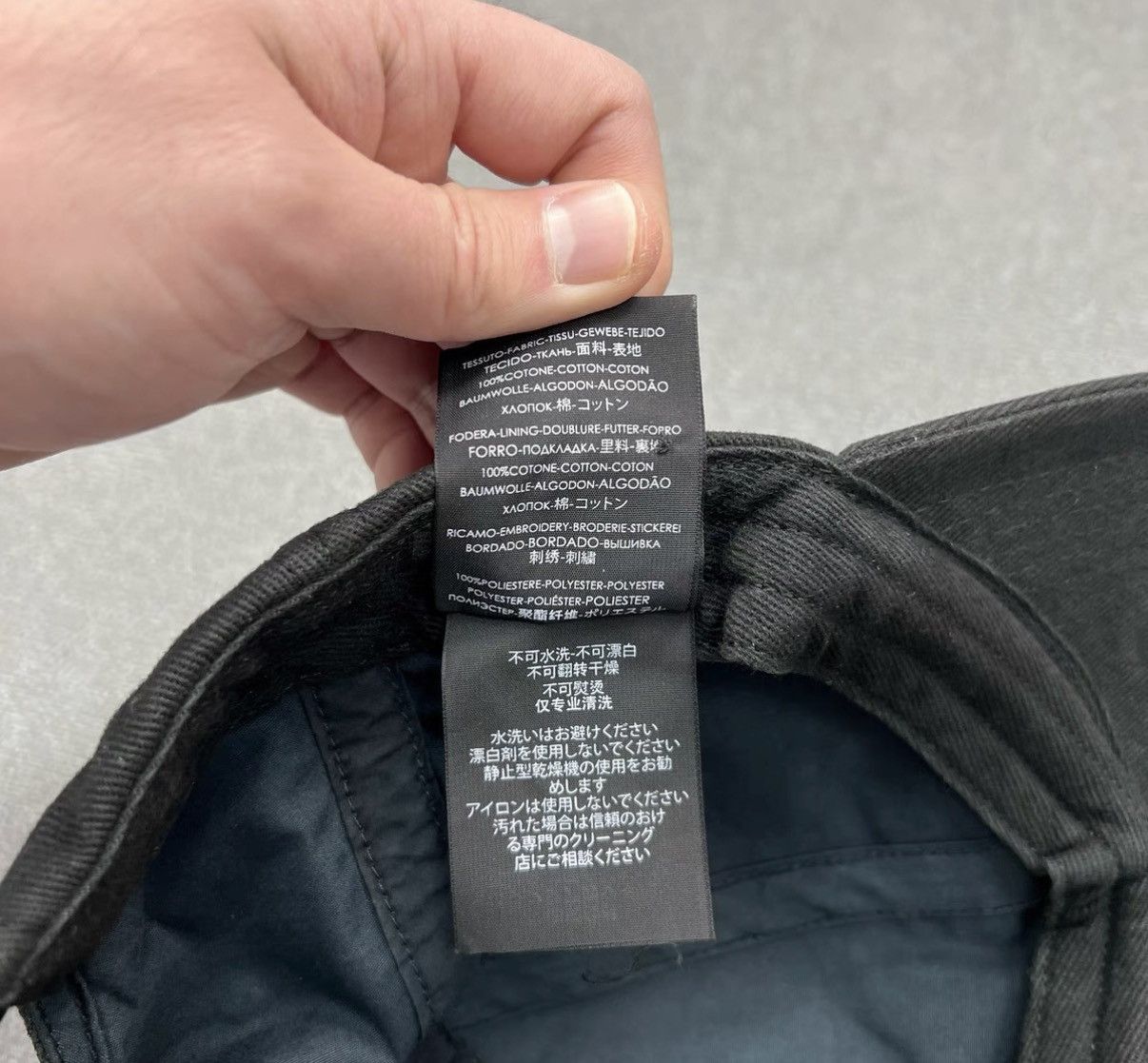 Balenciaga Balenciaga Black Distressed "CREW" Embroidered Baseball Cap Size ONE SIZE - 9 Thumbnail