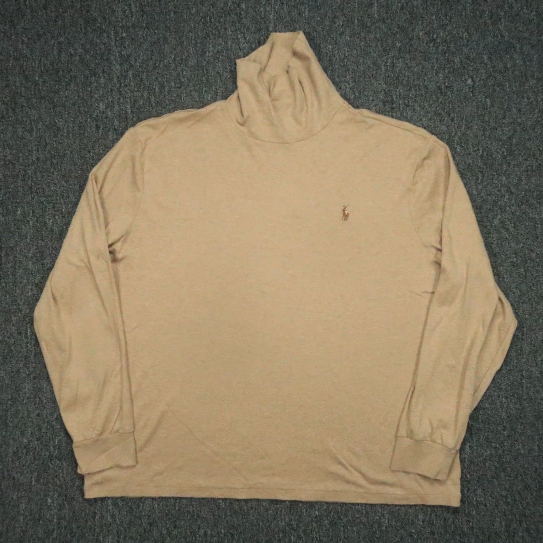 Polo Ralph Lauren Polo Ralph Lauren Sweater Mens 2XL Brown Turtleneck Pullover Jumper Long Sleeve Knit Cotton" Size US XXL / EU 58 / 5 - 2 Thumbnail