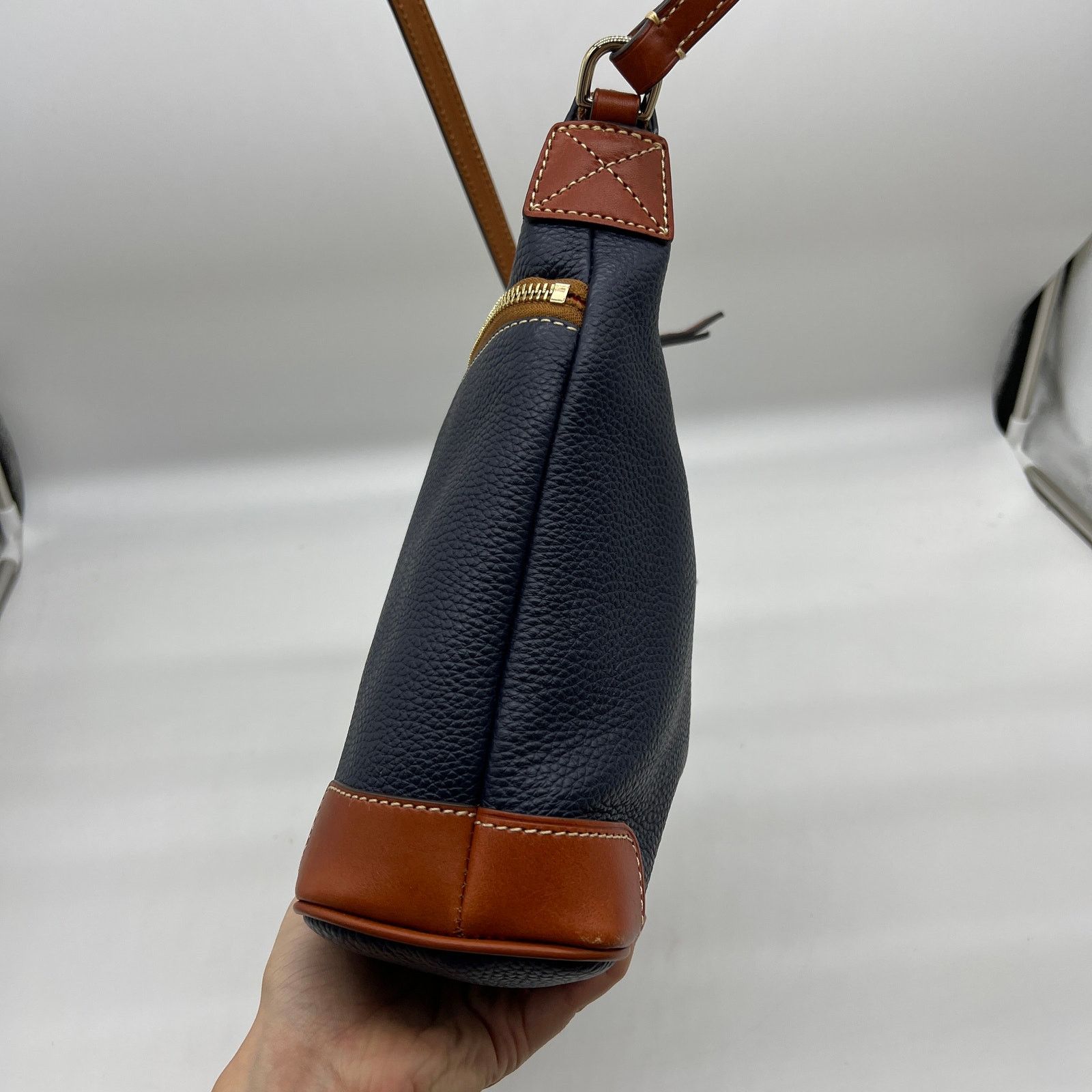 Dooney & Bourke Dooney & Bourke Pebble Leather Crossbody Midnight Blue Size ONE SIZE - 5 Thumbnail