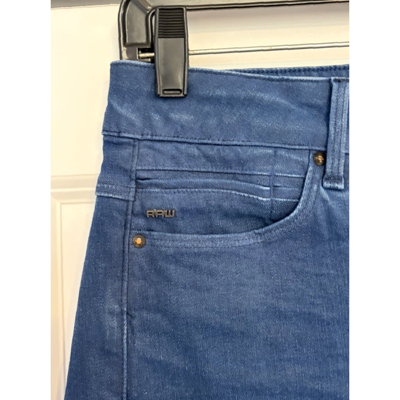 Vintage G-Star RAW Shape Jeans Womens Blue High Super Skinny Stretch Denim sz 28x32 Size 28" / US 6 / IT 42 - 7 Thumbnail