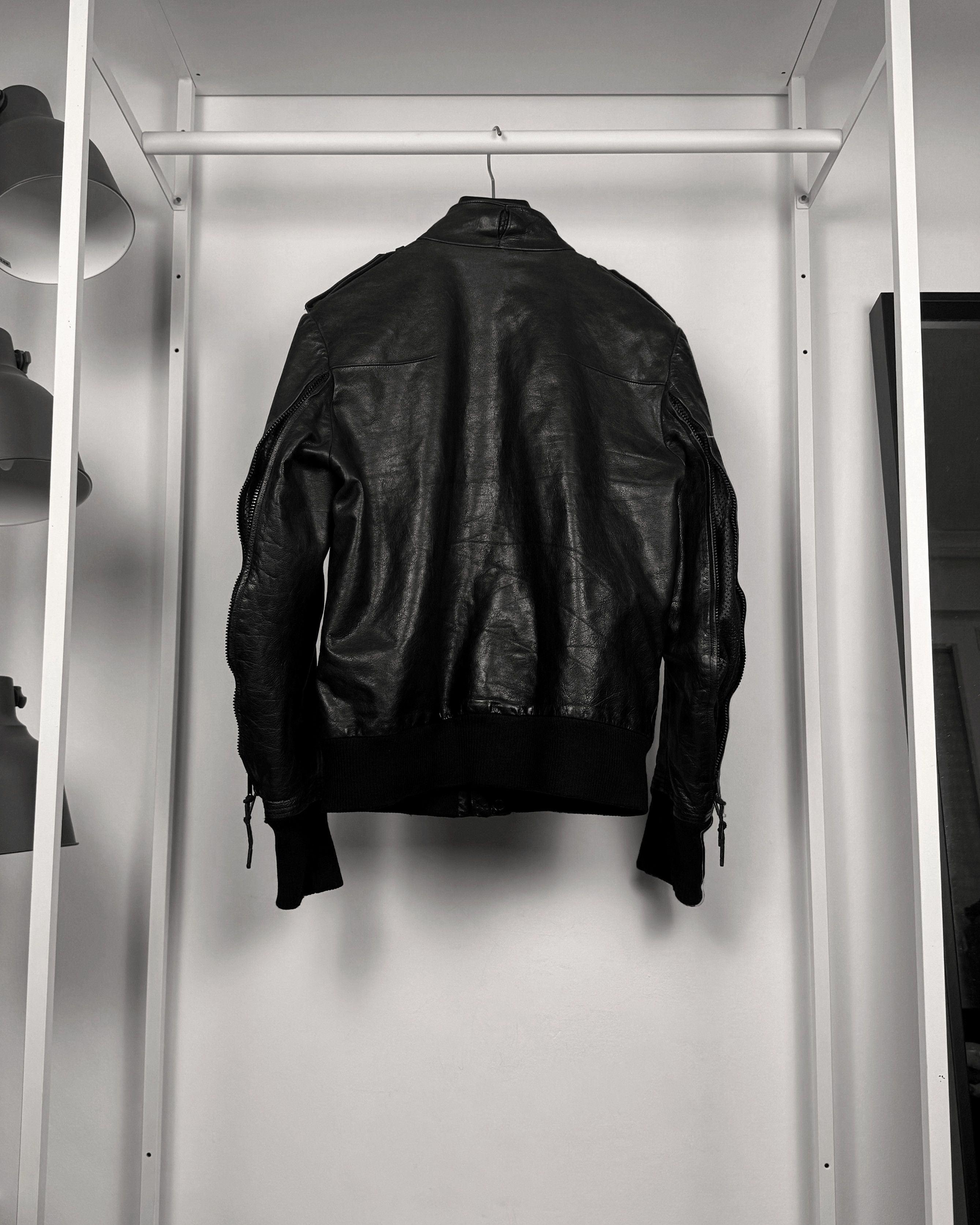 Dior Dior Homme Luster Zipper Sleeves Leather Bomber Jacket Size US M / EU 48-50 / 2 - 3 Thumbnail