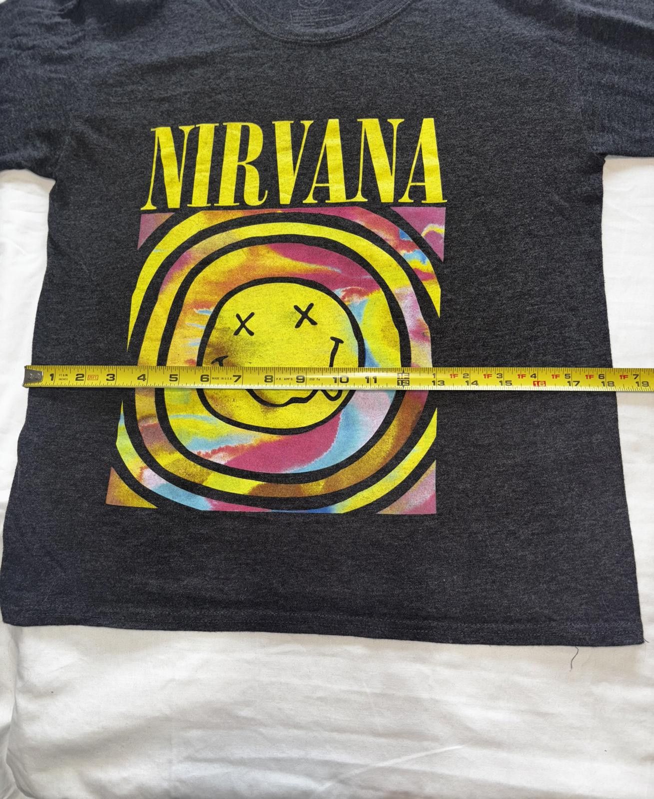 Nirvana Retro Nirvana Smiley Face Graphic Tee - Unisex T-Shirt small Size US S / EU 44-46 / 1 - 4 Thumbnail
