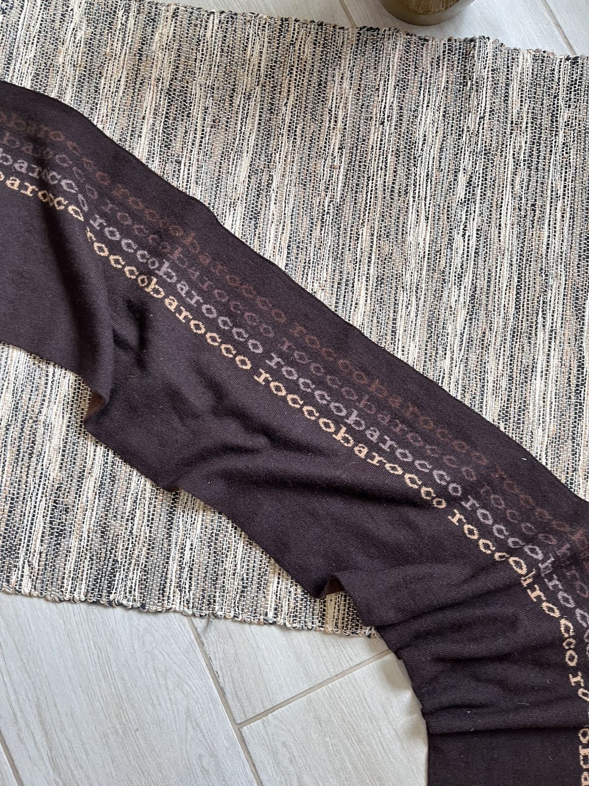 Other Roccobarocco Scarf Brown Monogram logo luxury minimalistic Size ONE SIZE - 5 Thumbnail