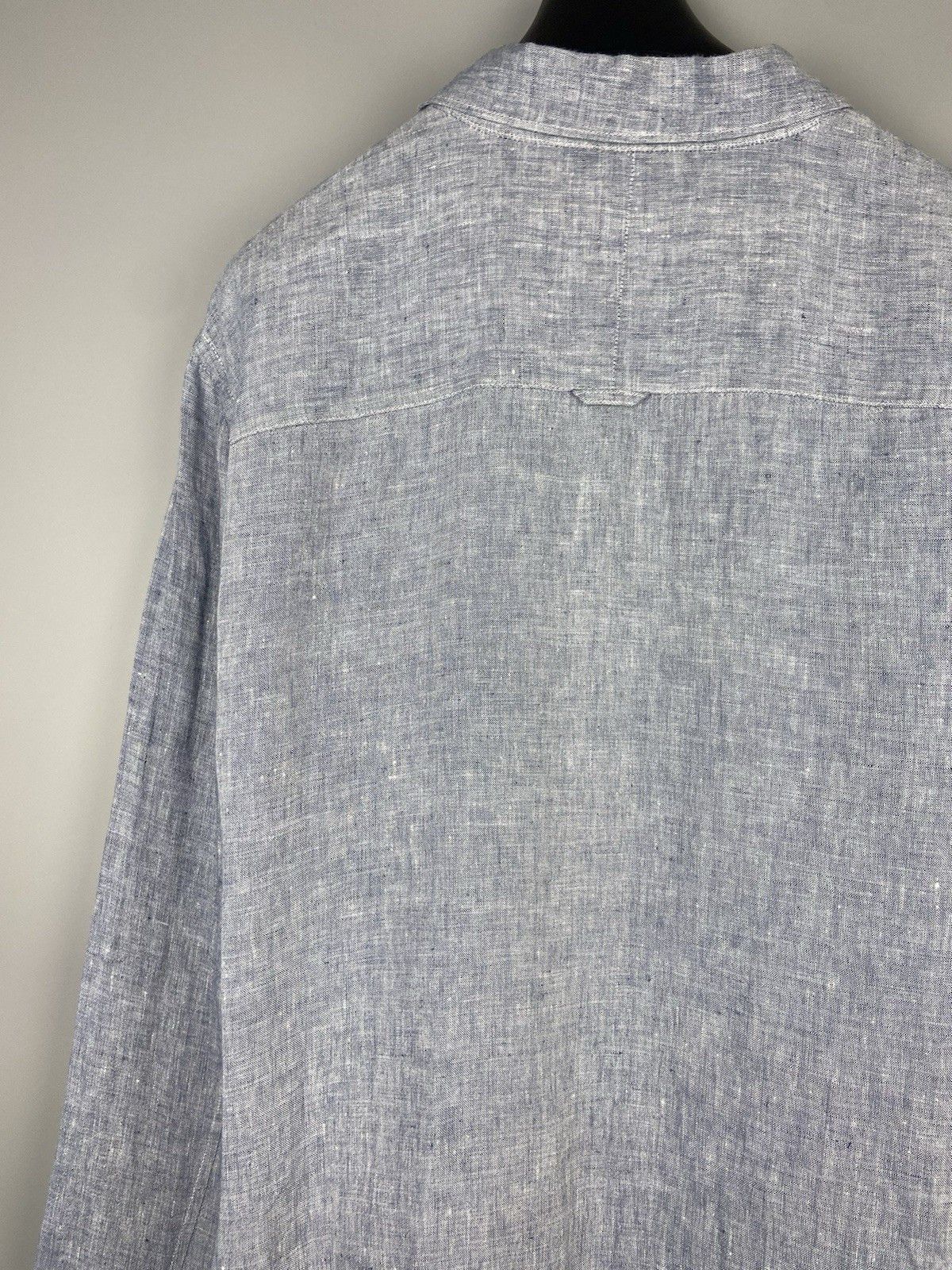 Allsaints Allsaints Linen Button Blue Casual Reaper Shirt Size US L / EU 52-54 / 3 - 12 Thumbnail