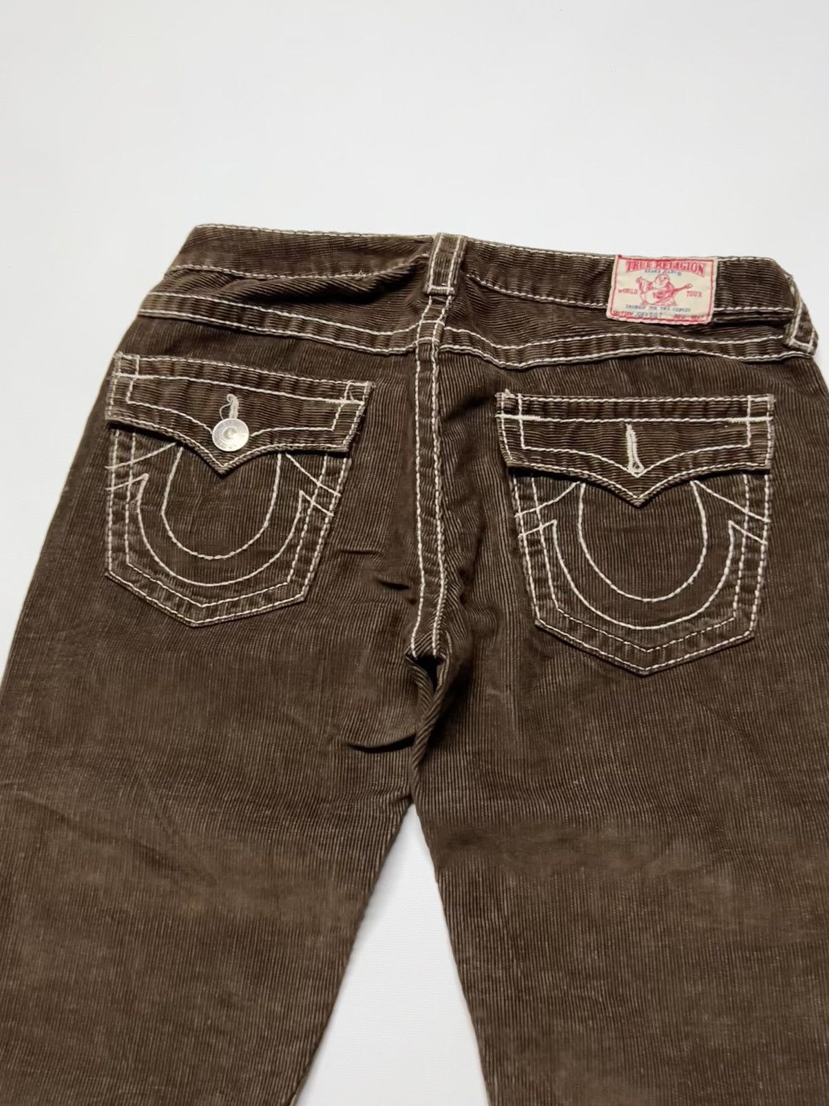 True Religion Vintage Y2k True Religion Brown🤎 Velvet Denim Jeans Rare 90s Size 30" / US 8 / IT 44 - 1 Thumbnail