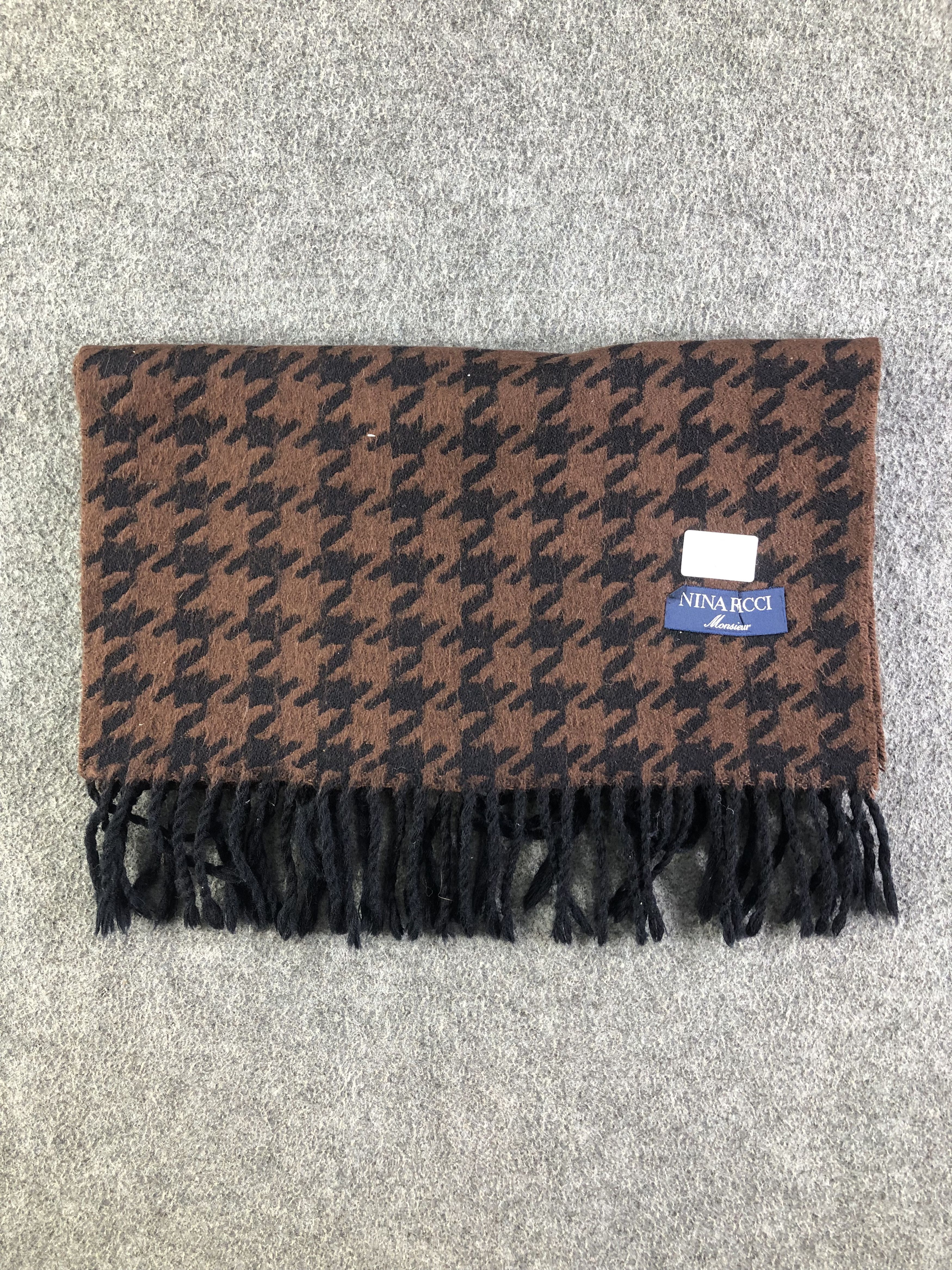 Nina Ricci Nina Ricci Houndstooth Scarf / Muffler / Neckwear SS1393 Size ONE SIZE - 6 Thumbnail