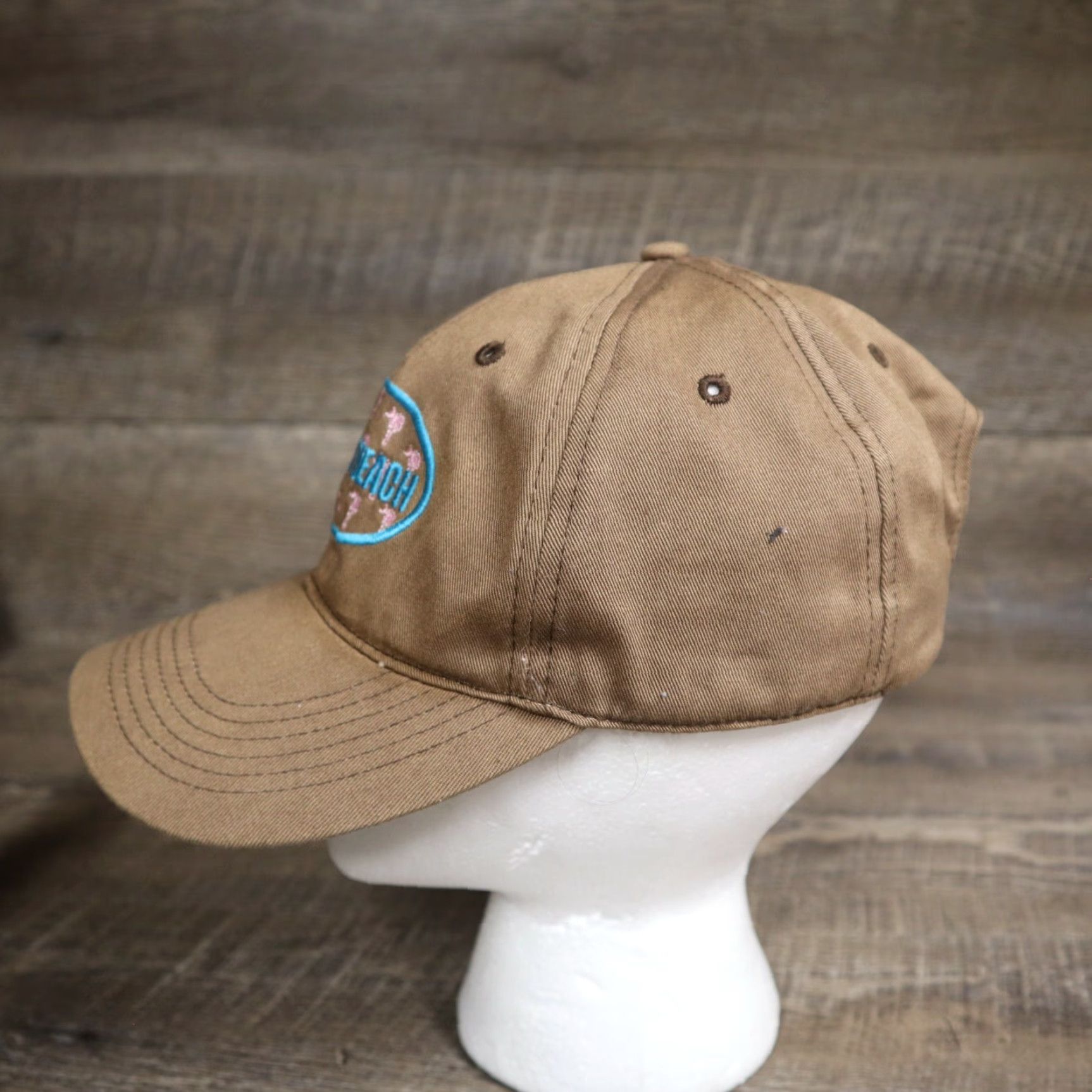 Vintage Myrtle Beach Baseball Cap Hat Tan Adjustable Adult - Myrtle Beach Cap, Hat, Tan, Adjustable, Adults, Baseball Cap, Ocean, Nautical, South Carolina Size ONE SIZE - 4 Thumbnail
