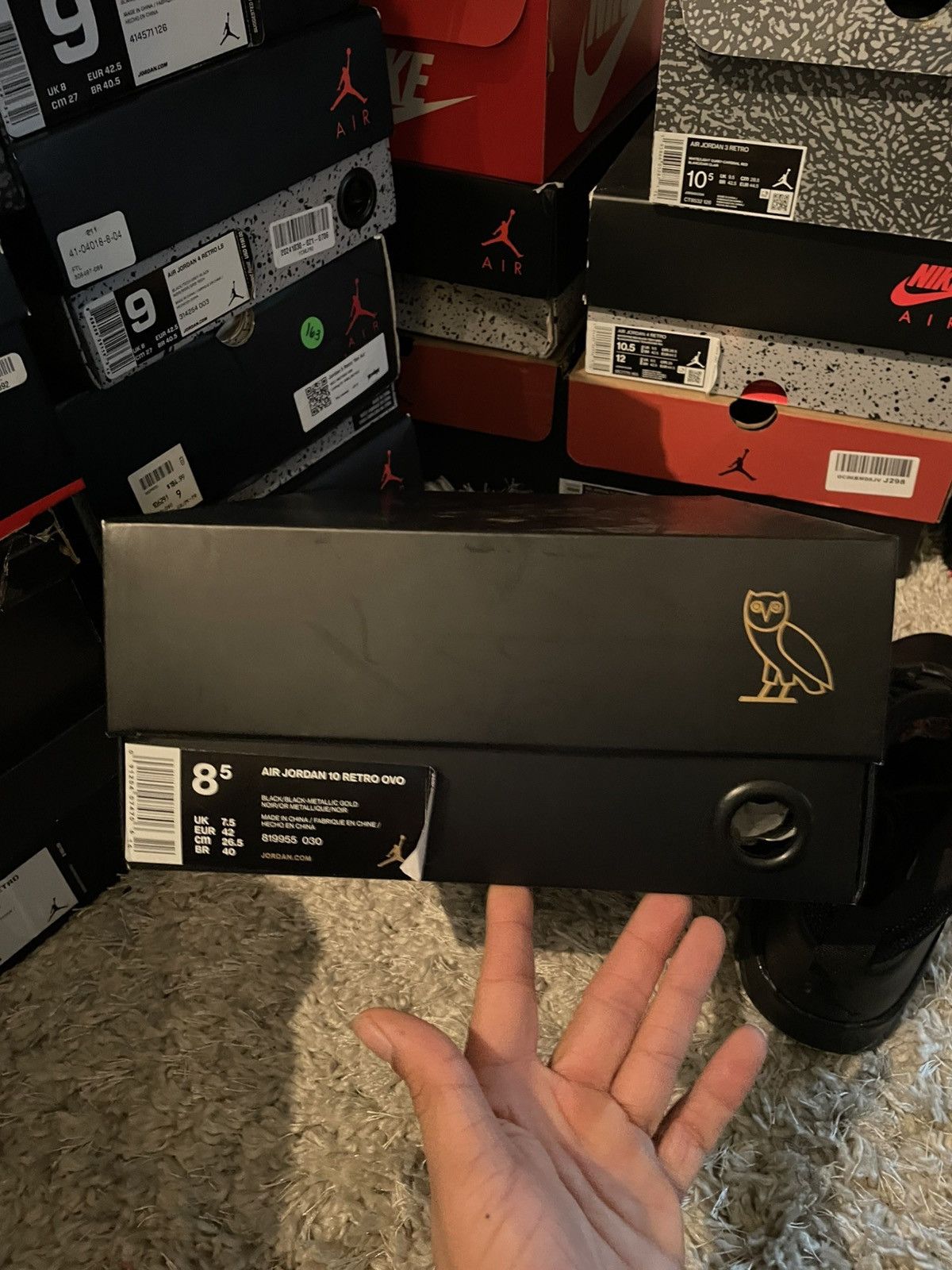 Jordan Brand Jordan 10 OVO Black Size US 8.5 / EU 41-42 - 10 Thumbnail