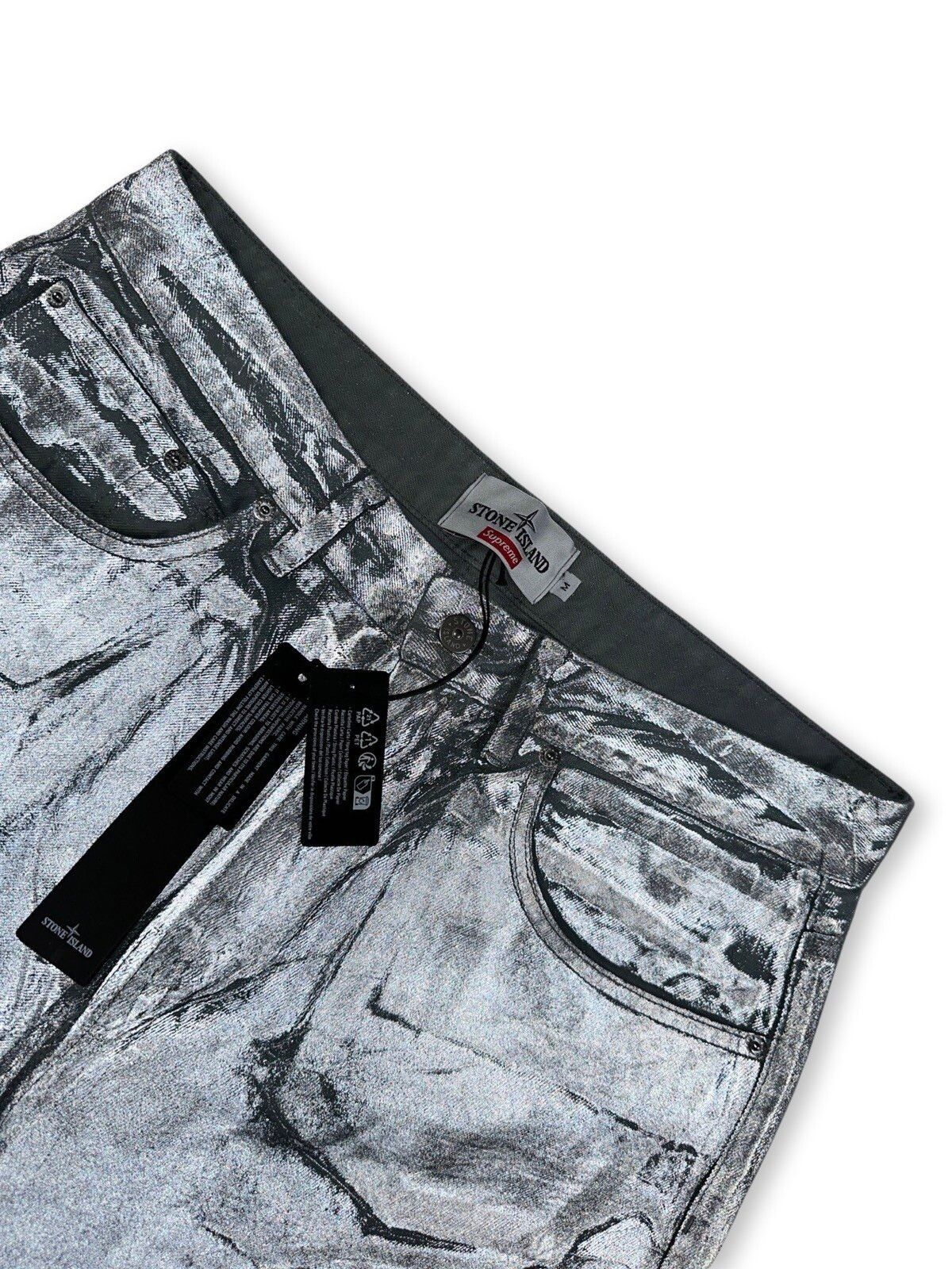 Stone Island × Supreme Supreme Stone Island Reflective 5- Pocket Jeans Size US 32 / EU 48 - 6 Thumbnail