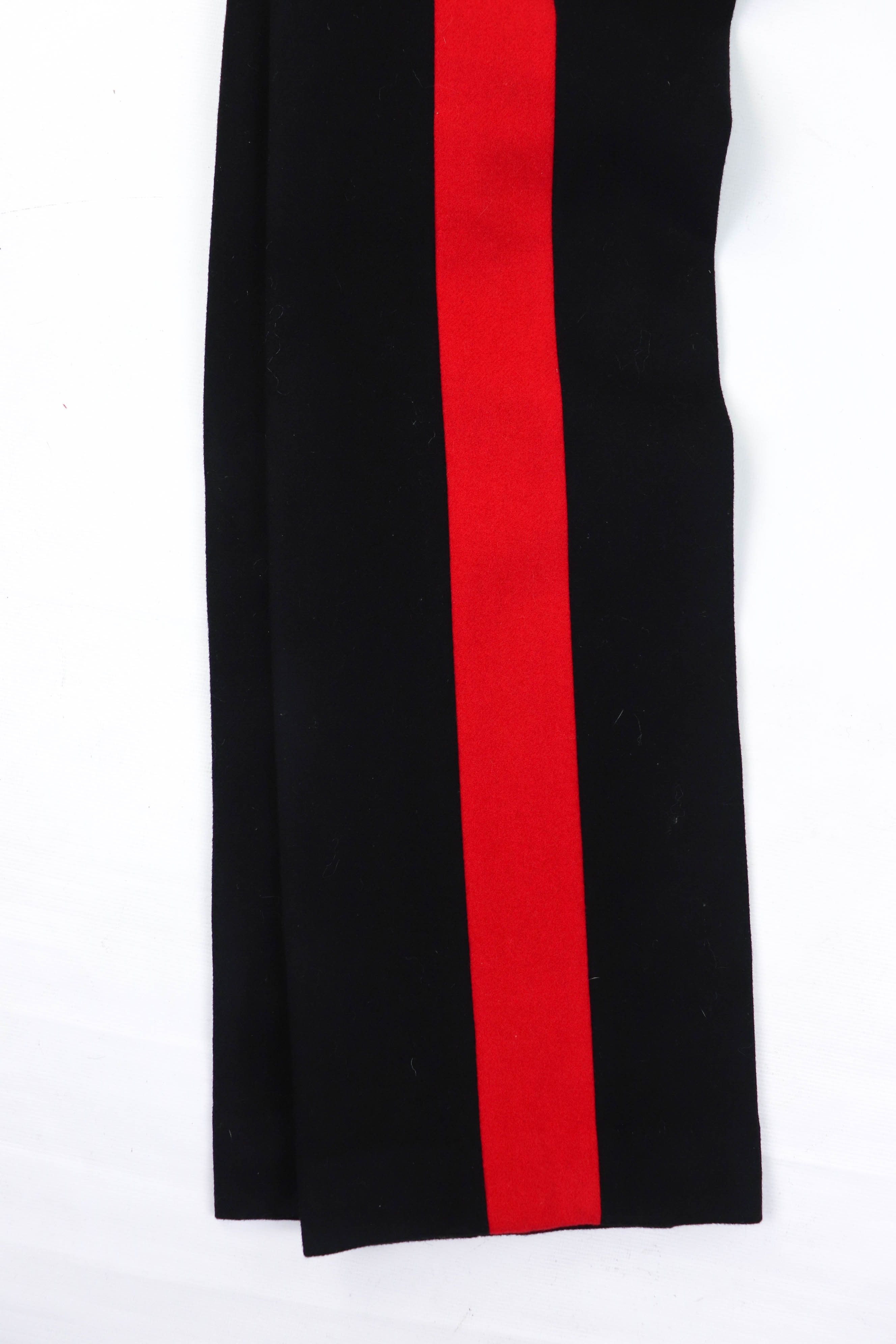 H&M × Paco Rabanne Rabanne x H&M Black Wool Side Red Stripe Trousers Pants Size US 30 / EU 46 - 9 Thumbnail