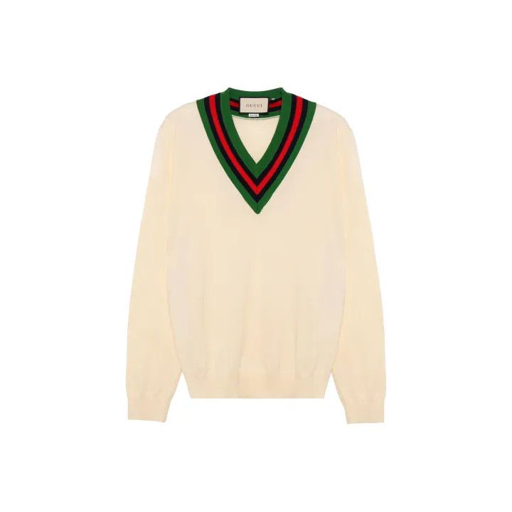 Gucci Wool Blend V-Neck Sweater for Men