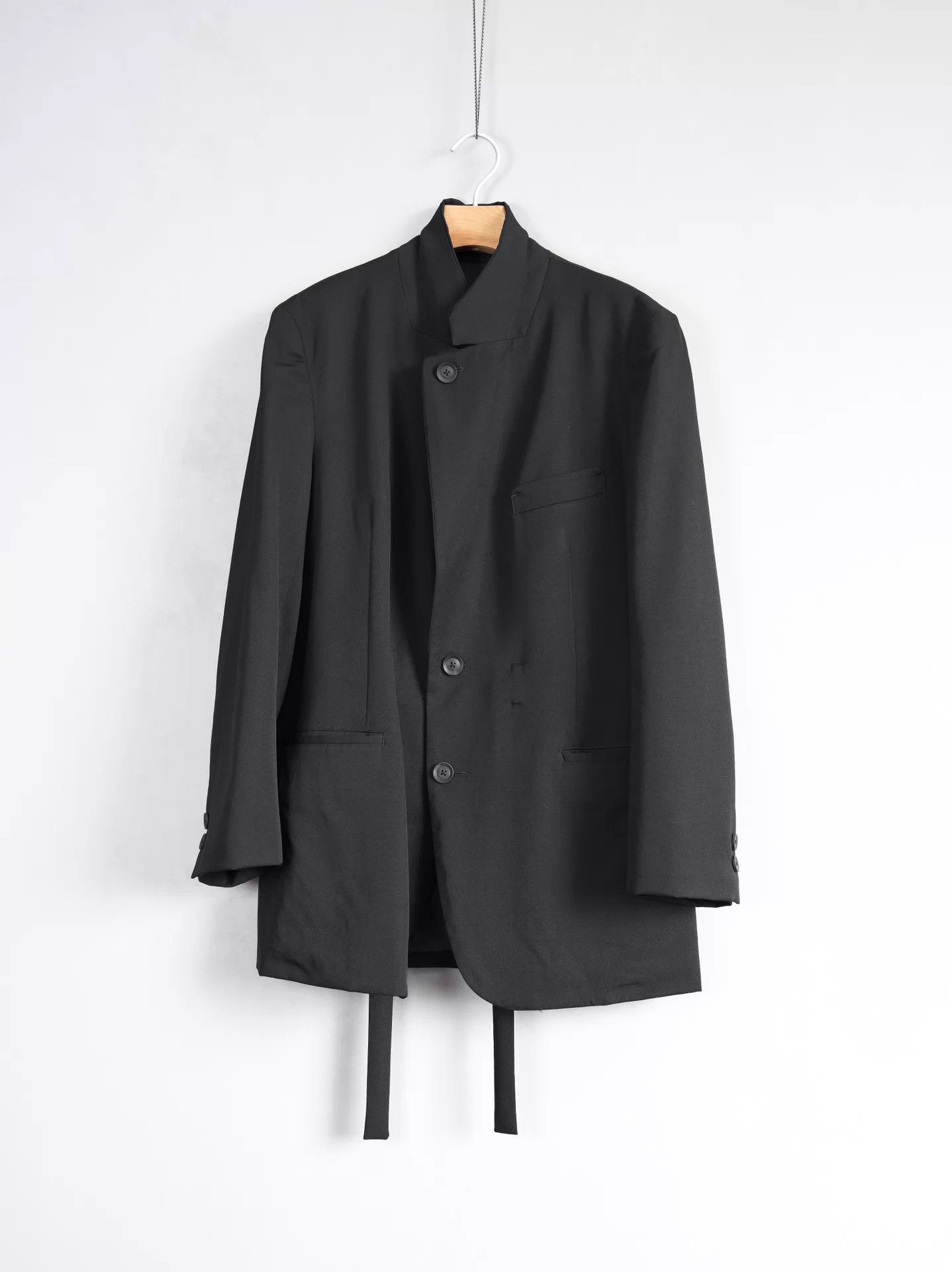 Yohji Yamamoto Yohji Yamamoto 19AW Mafia Tie-Waist Jacket Size US L / EU 52-54 / 3 - 1 Thumbnail