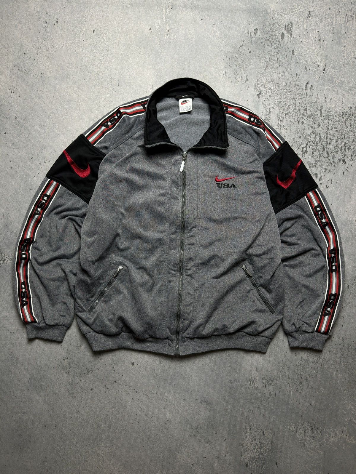 Nike 🇺🇸 Nike Vintage Zipper Jacket central swoosh logo y2k 90s Size US XL / EU 56 / 4 - 5 Thumbnail