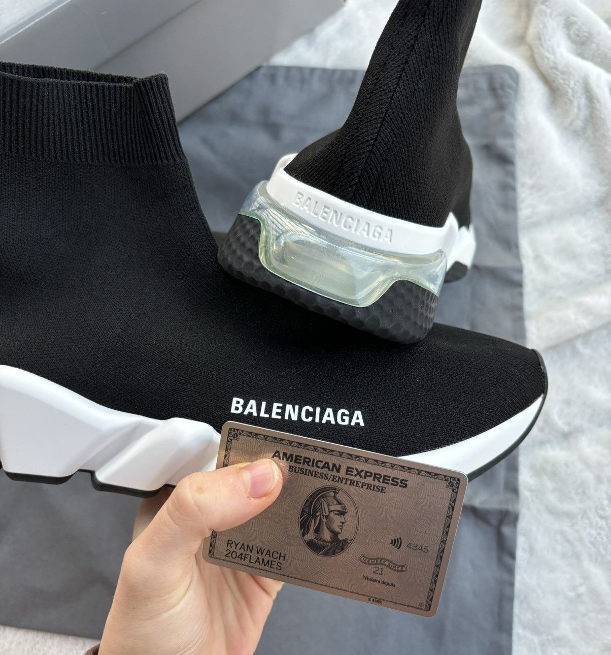 Balenciaga Balenciaga Black/White/Clear Speed Runners Size US 10 / IT 40 - 2 Thumbnail