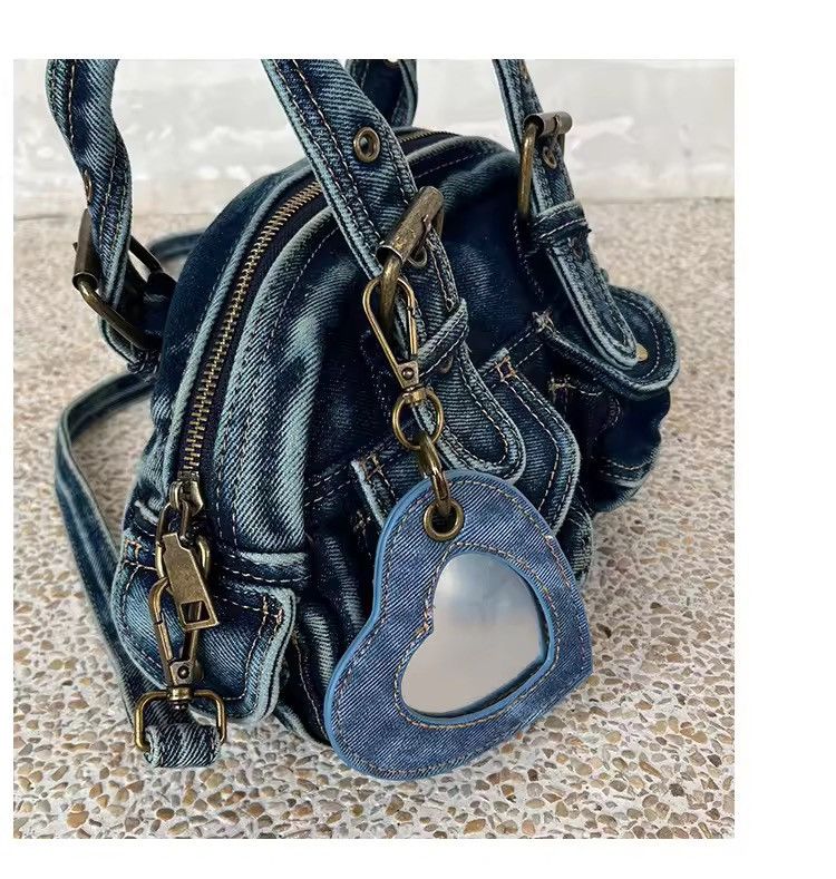 Vintage Designer Retro Vintage Style Y2k Jeans Denim Hand Bag Size ONE SIZE - 4 Thumbnail