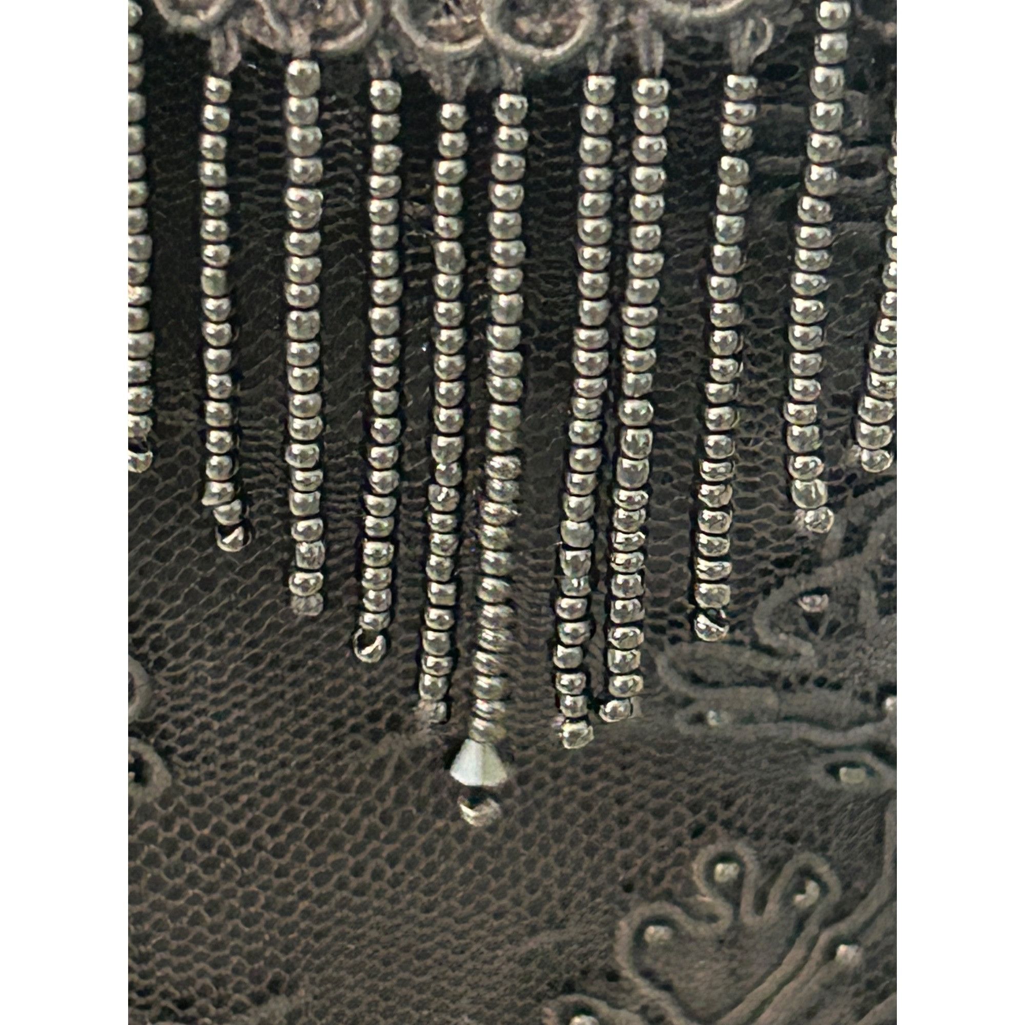 Other Carmen Marc Valvo Black Dress 8 Sheath Flapper Style Tiered Size M / US 6-8 / IT 42-44 - 19 Thumbnail
