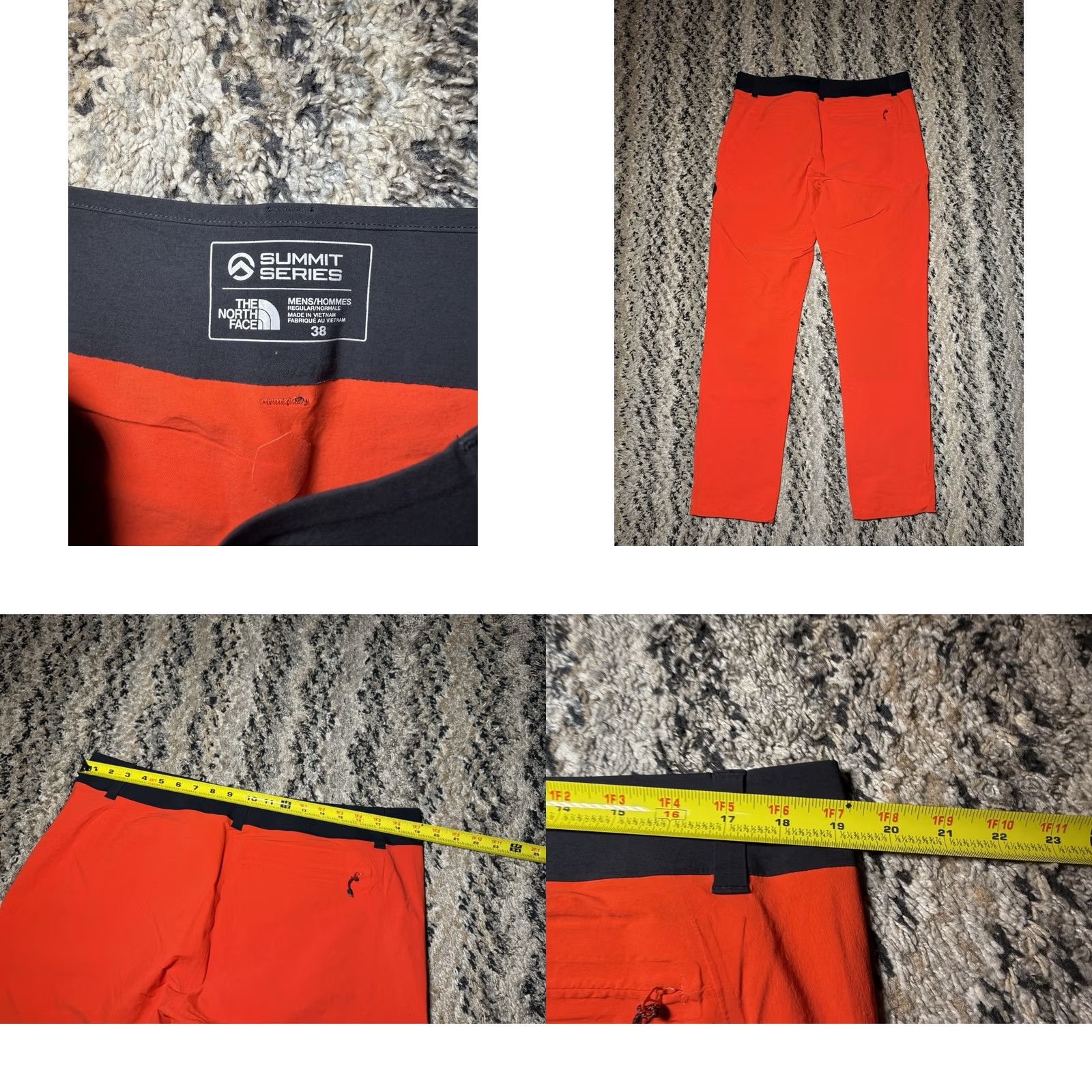 The North Face The North Face Summit Series L Mens 38 Regular Fit Orange Black Hiking Pants Size US 38 / EU 54 - 8 Thumbnail