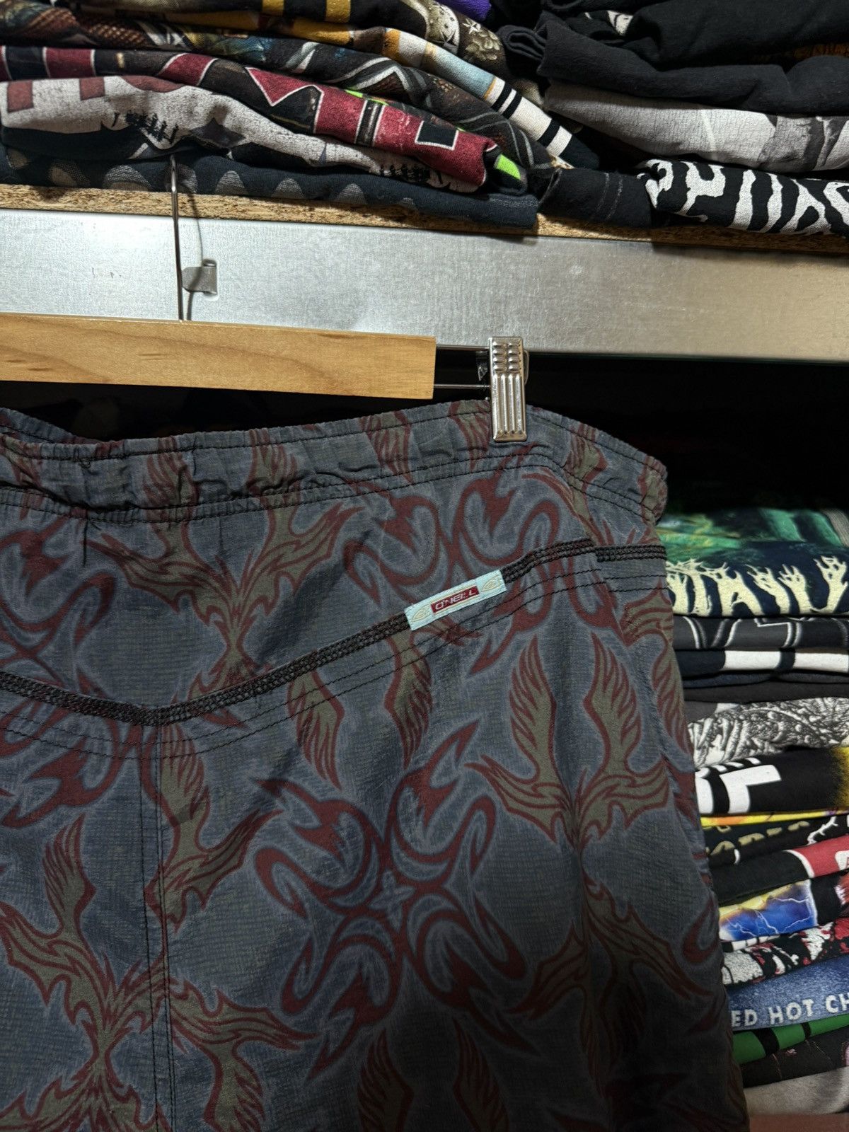 O'Neill Vintage 90’s O’Neill Crazy Fire Art Surfing Summer Shorts Size US 36 / EU 52 - 4 Thumbnail
