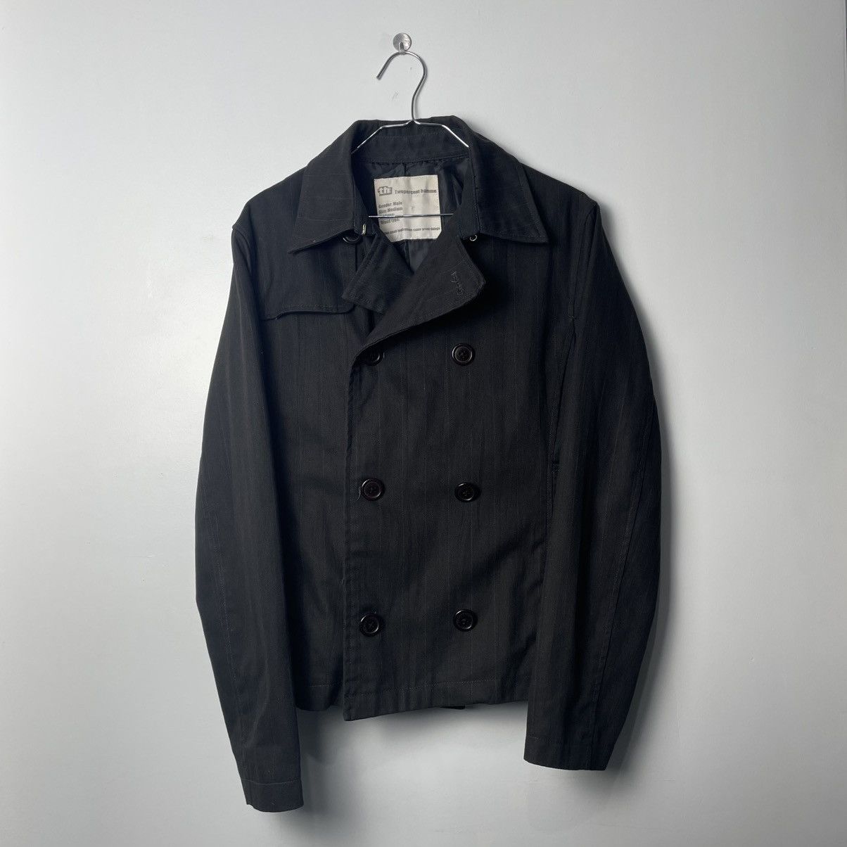 Vintage TPH Pinstripe Double Breasted Coat Size US S / EU 44-46 / 1 - 1 Thumbnail