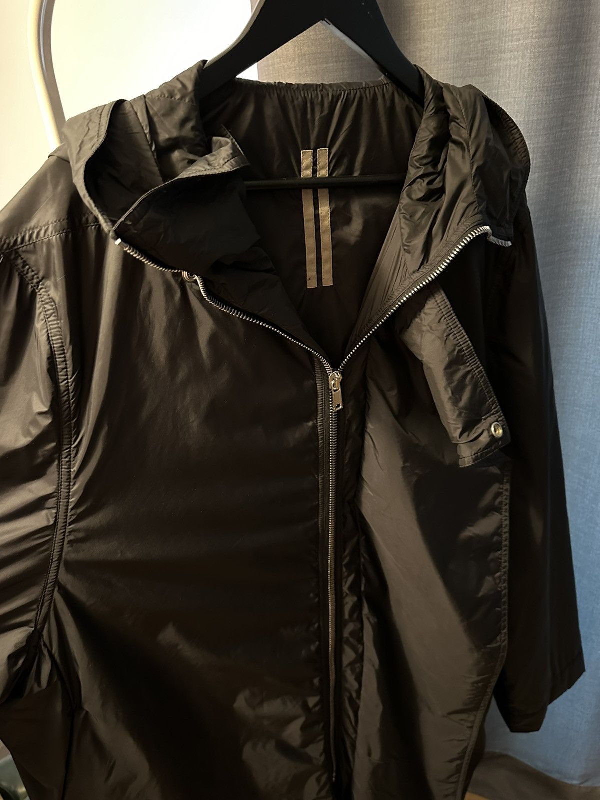 Rick Owens Drkshdw Rick Owens "Sisy" Parka Jacket Black Drkshdw Zip Trenchcoat Size US M / EU 48-50 / 2 - 6 Thumbnail
