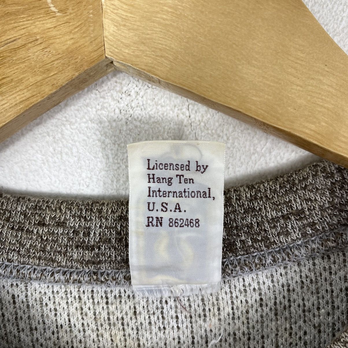 Hang Ten VTG 90s Hang Ten Salt & Pepper Raglan Sweatshirt M Heather Size US M / EU 48-50 / 2 - 7 Thumbnail