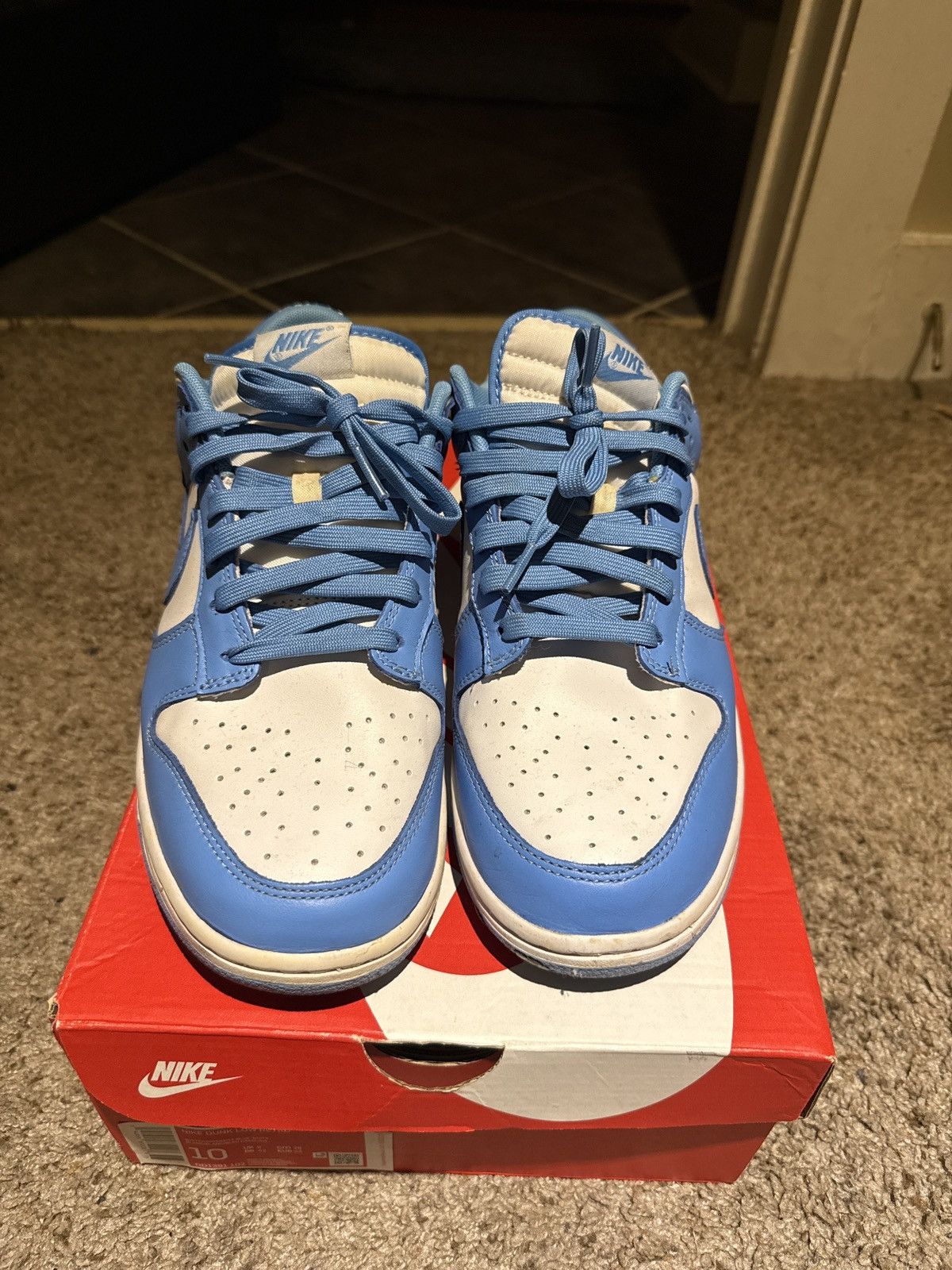 Nike Nike Dunk Low Carolina Blue Size US 10 / EU 43 - 1 Thumbnail