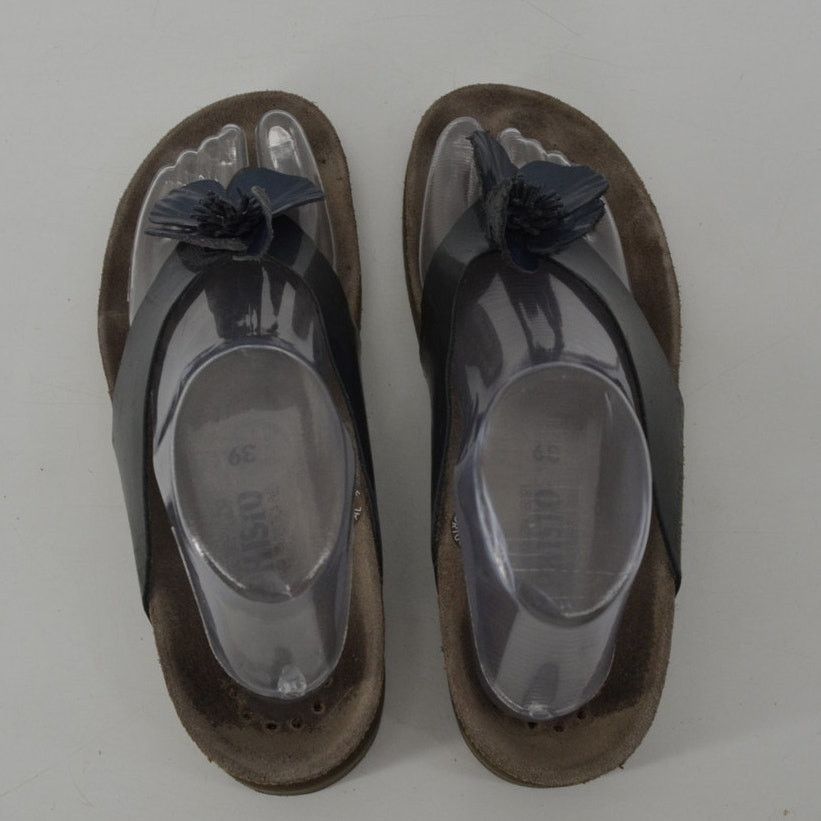 Mephisto Mephisto Wms Euro 39 US 9 Sandal Blue Floral Thong Sandal Size US 9 / IT 39 - 12 Thumbnail