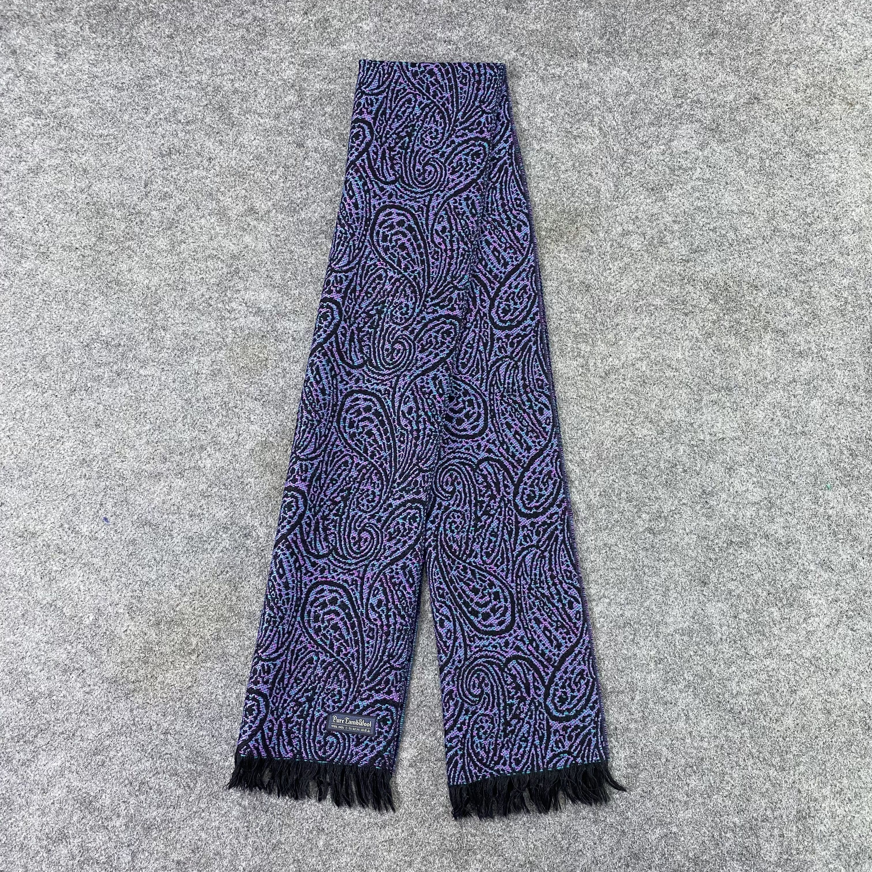 Designer Paisley Pure Lambwool Muffler / Scarf / Neckwear T1205 Size ONE SIZE - 4 Thumbnail