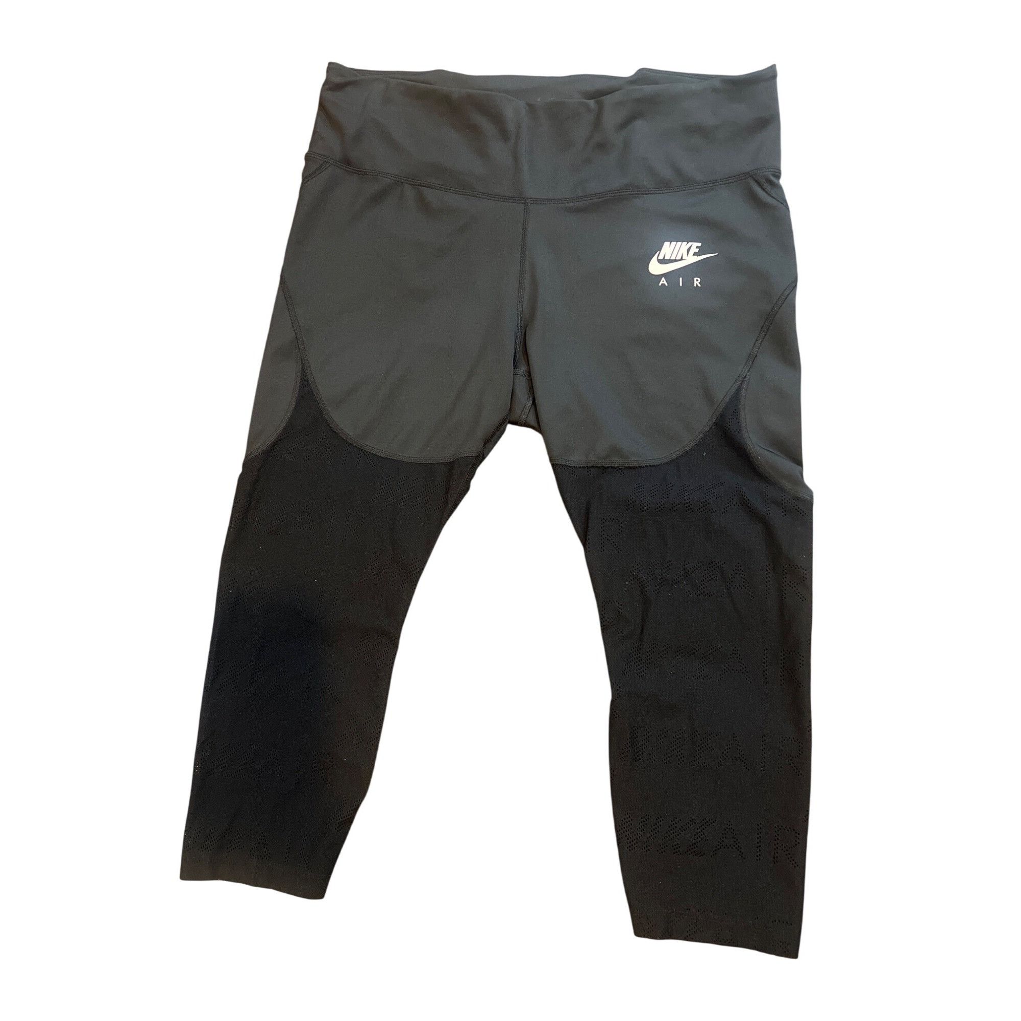 Nike Nike Air Dri-Fit Womens 2X Cropped Leggings Black Polyester Size 42" / US 20 - 5 Thumbnail