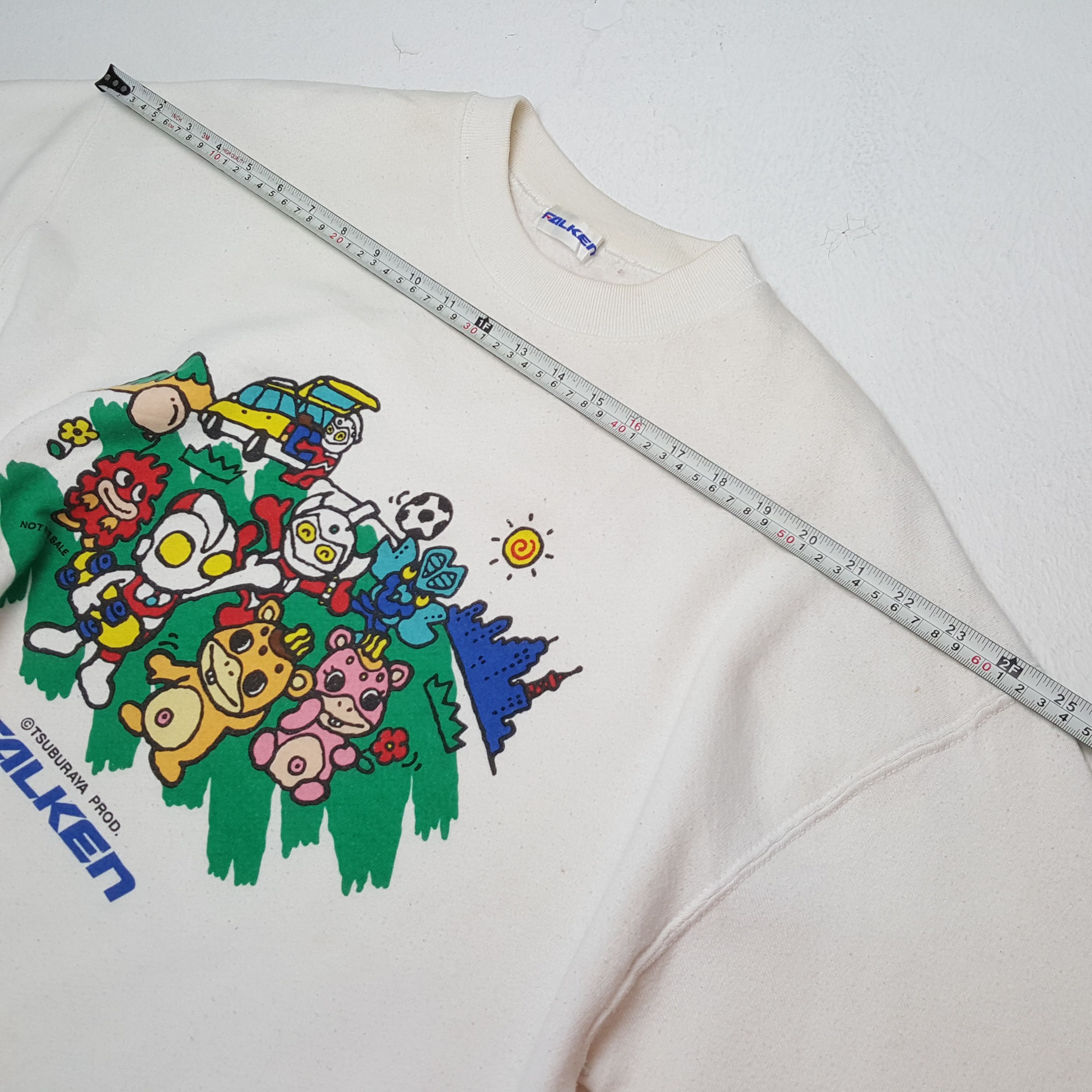 Vintage FALKEN Tsuburaya Prod. Sweatshirt Cartoon Style Design Size US L / EU 52-54 / 3 - 4 Thumbnail
