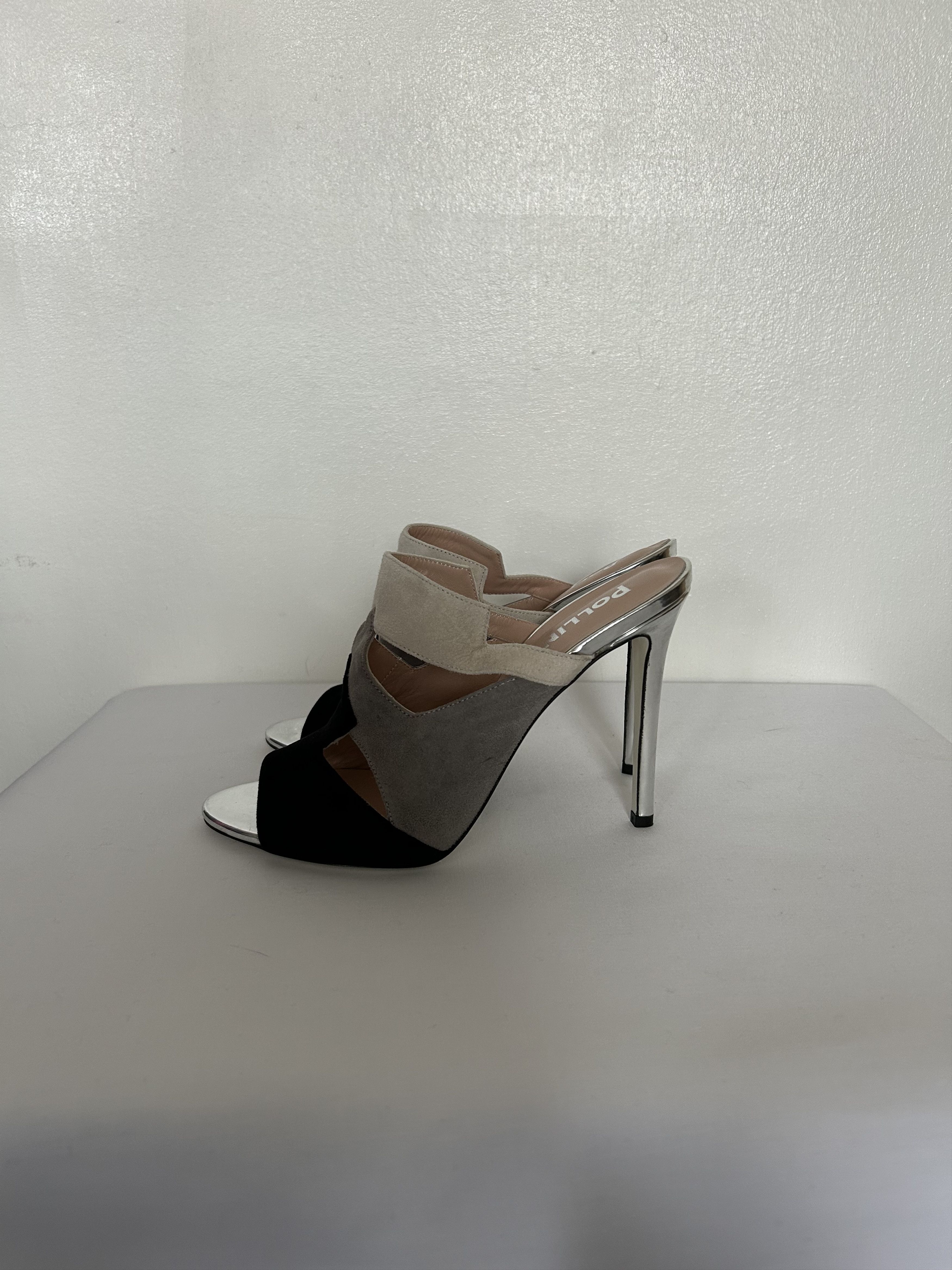 Pollini Pollini "SABOT" Colourblock Suede Heels Size US 6.5 / IT 36.5 - 7 Thumbnail