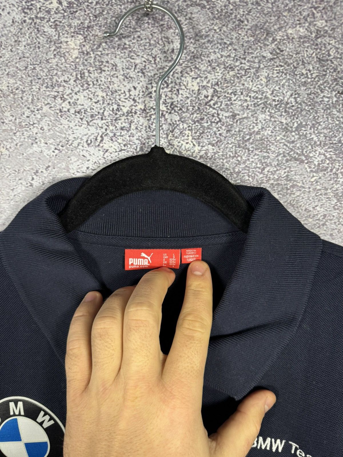 BMW × Puma × Vintage BMW motorrad BMW Super Bike Team Official Polo Navy Blue Size US L / EU 52-54 / 3 - 4 Thumbnail