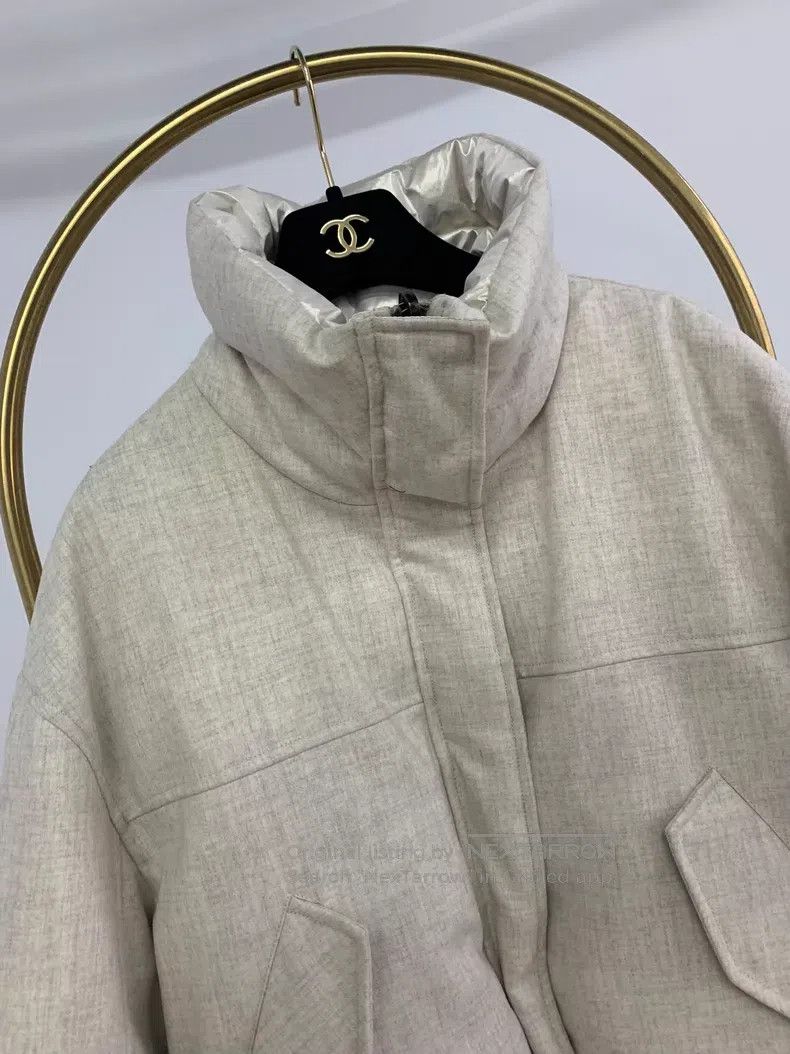 Brunello Cucinelli Brunello Cucinelli Two-Sided Wear Down Jacket, Beige Gloss Size XS / US 0-2 / IT 36-38 - 2 Thumbnail