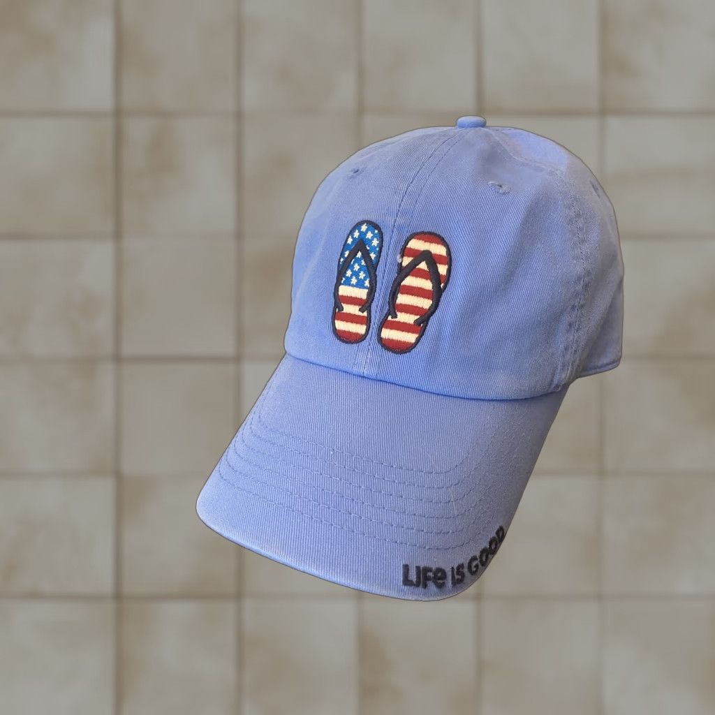 Life is Good VINTAGE Life is Good cap womens A Chill Cap Americana Flip Flops Strapback Size ONE SIZE - 1 Thumbnail