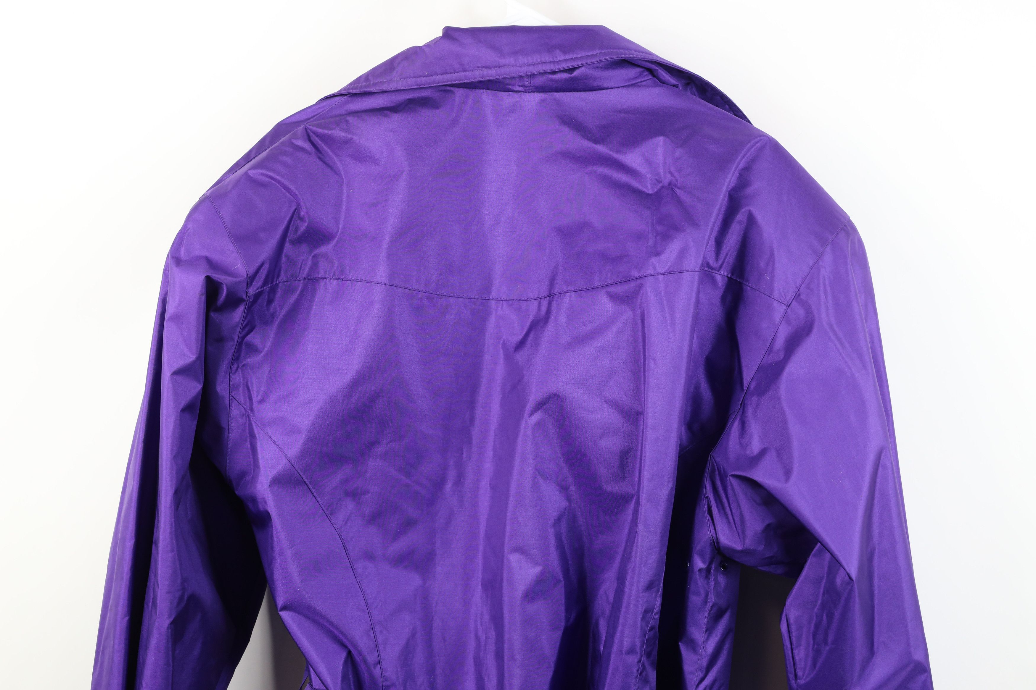 Vintage Vintage 90s Pelle Belted Trench Coat Rain Jacket Purple Size XXL / US 16-18 / IT 52-54 - 14 Thumbnail