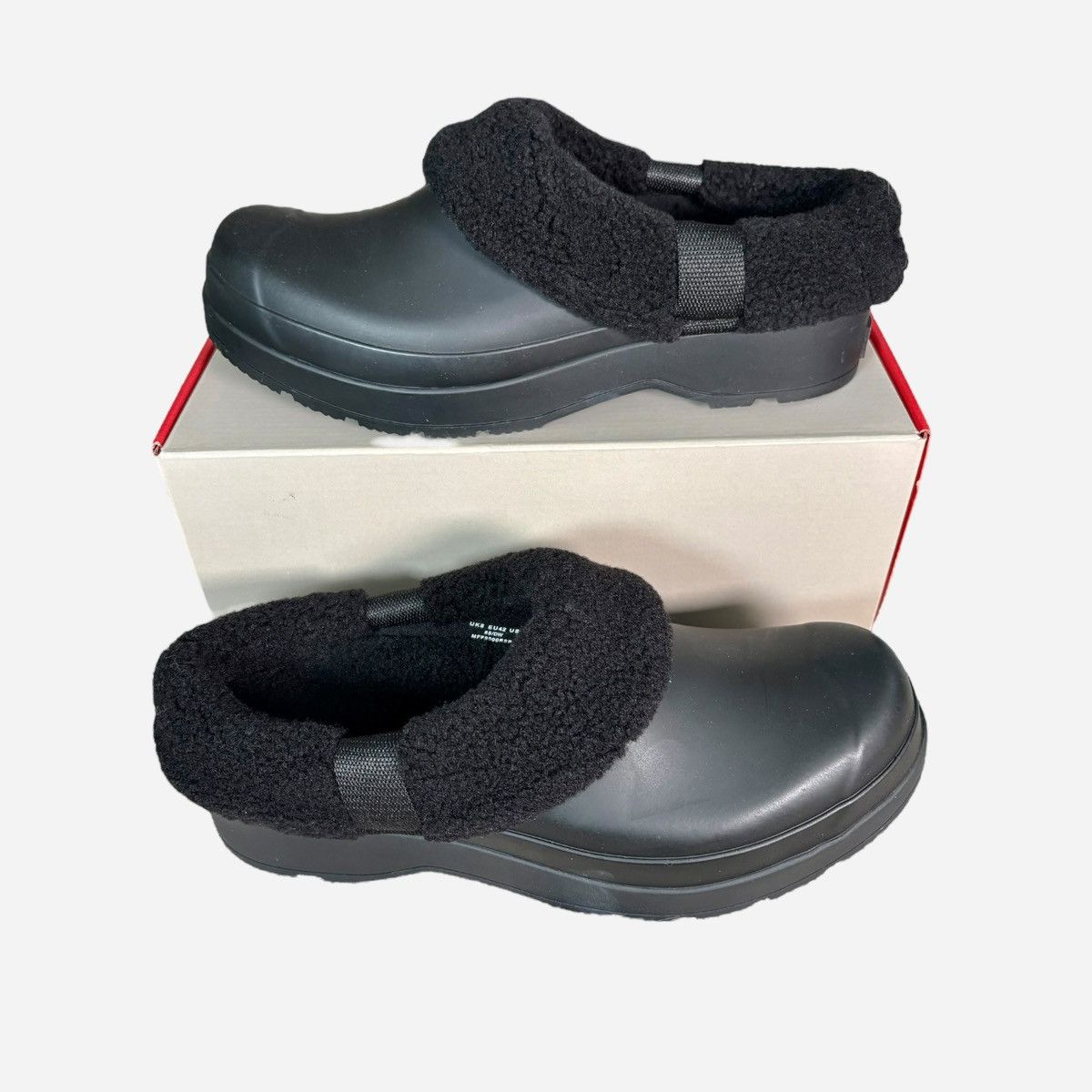 Hunter Hunter Play Men’s Sherpa Fur Lined Black Clogs Sz 9 Size US 9 / EU 42 - 1 Thumbnail