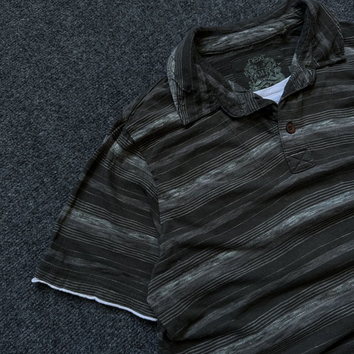 POST ARCHIVE FACTION (PAF) VTG Next Stripped Polo Grunge Avant-garde Size M Green Brown Size US M / EU 48-50 / 2 - 7 Thumbnail