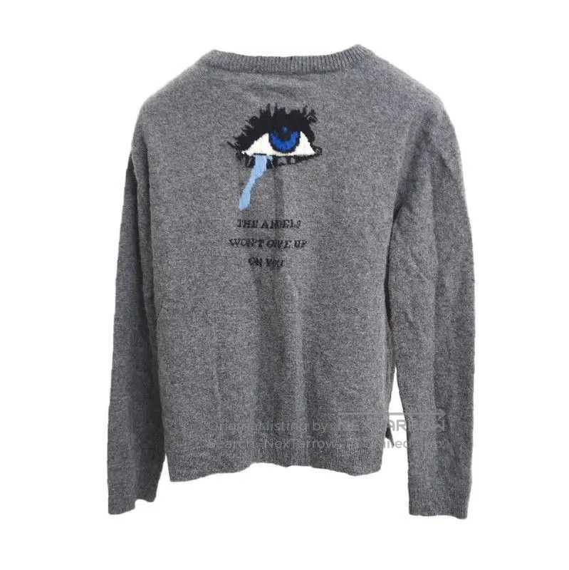 Valentino Valentino Grey Floral Print Wool Sweater . Size S / US 4 / IT 40 - 2 Thumbnail