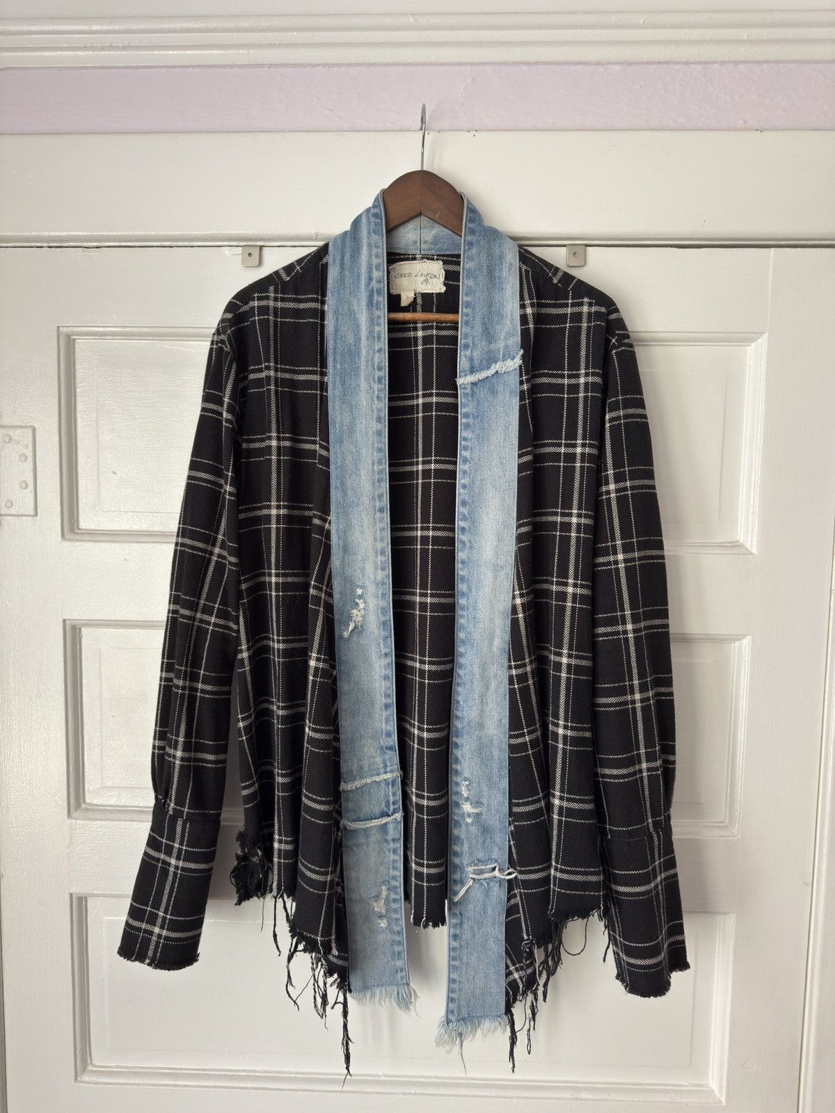Greg Lauren Black Kimono Flannel Size US XL / EU 56 / 4 - 1 Thumbnail