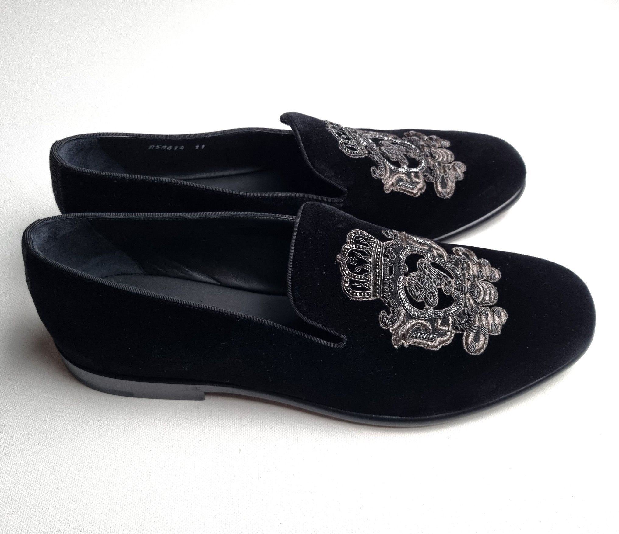 Dolce & Gabbana Dolce & Gabbana Velvet Slippers Size EU 45 Size US 12 / EU 45 - 2 Thumbnail