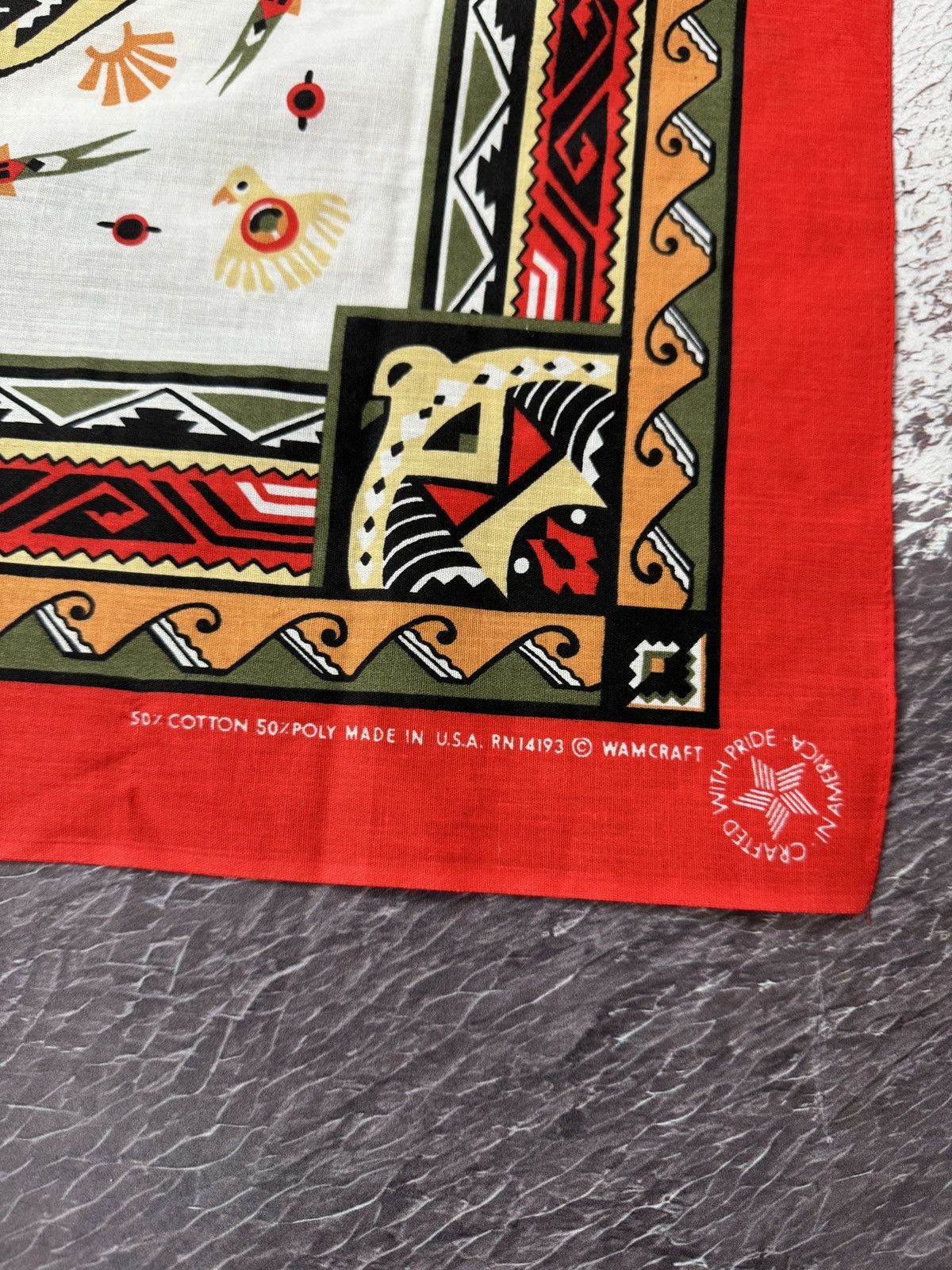 Other Vintage Wamcraft Bandana Southwestern Aztec Rare Made In USA Size ONE SIZE - 5 Thumbnail