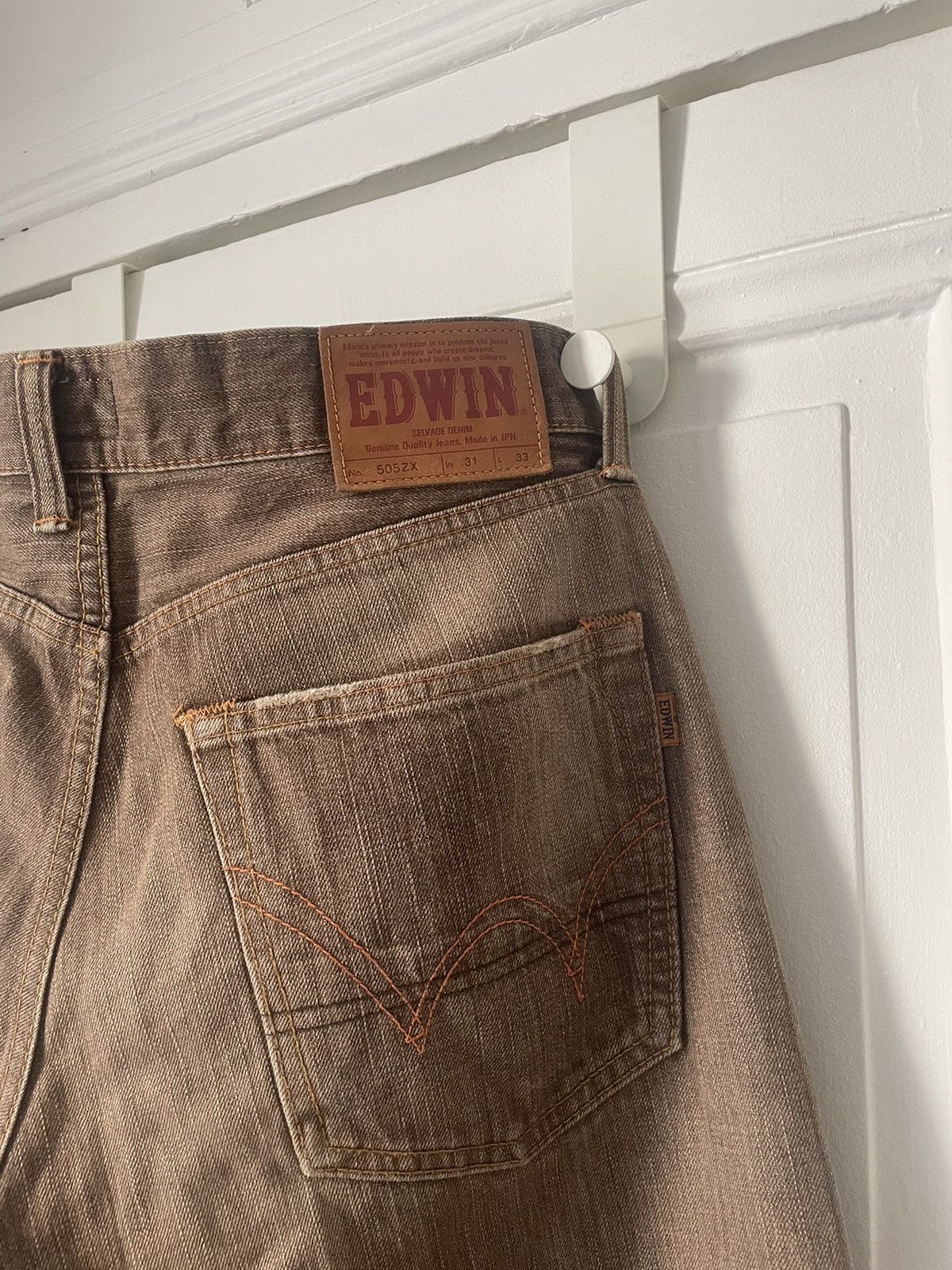 Edwin Brown jeans Edwin x vintage Japan Size US 31 - 5 Thumbnail