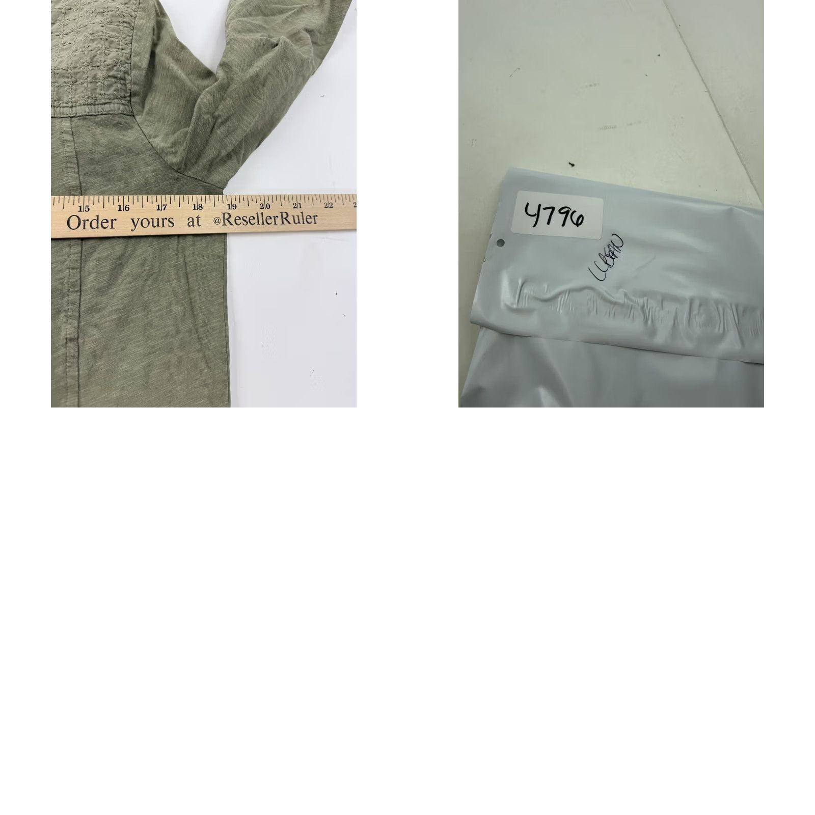 Vintage L.L. Bean Shirt Womens Small Green Henley 3/4 Sleeve Embroidered Tunic Top Size S / US 4 / IT 40 - 8 Thumbnail