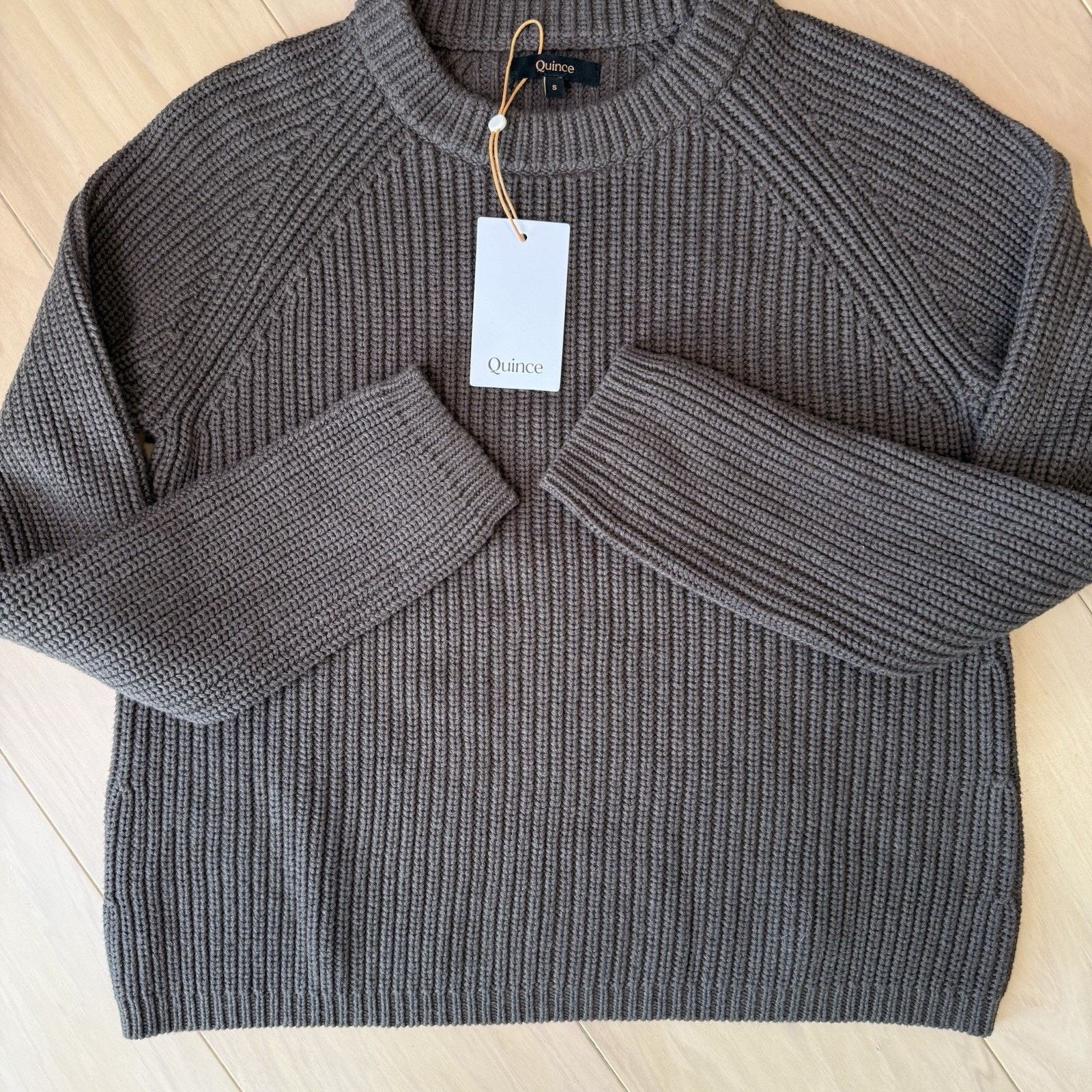 Quince Quince Fisherman Crew Sweater Women's Small Brown Organic Size S / US 4 / IT 40 - 6 Thumbnail