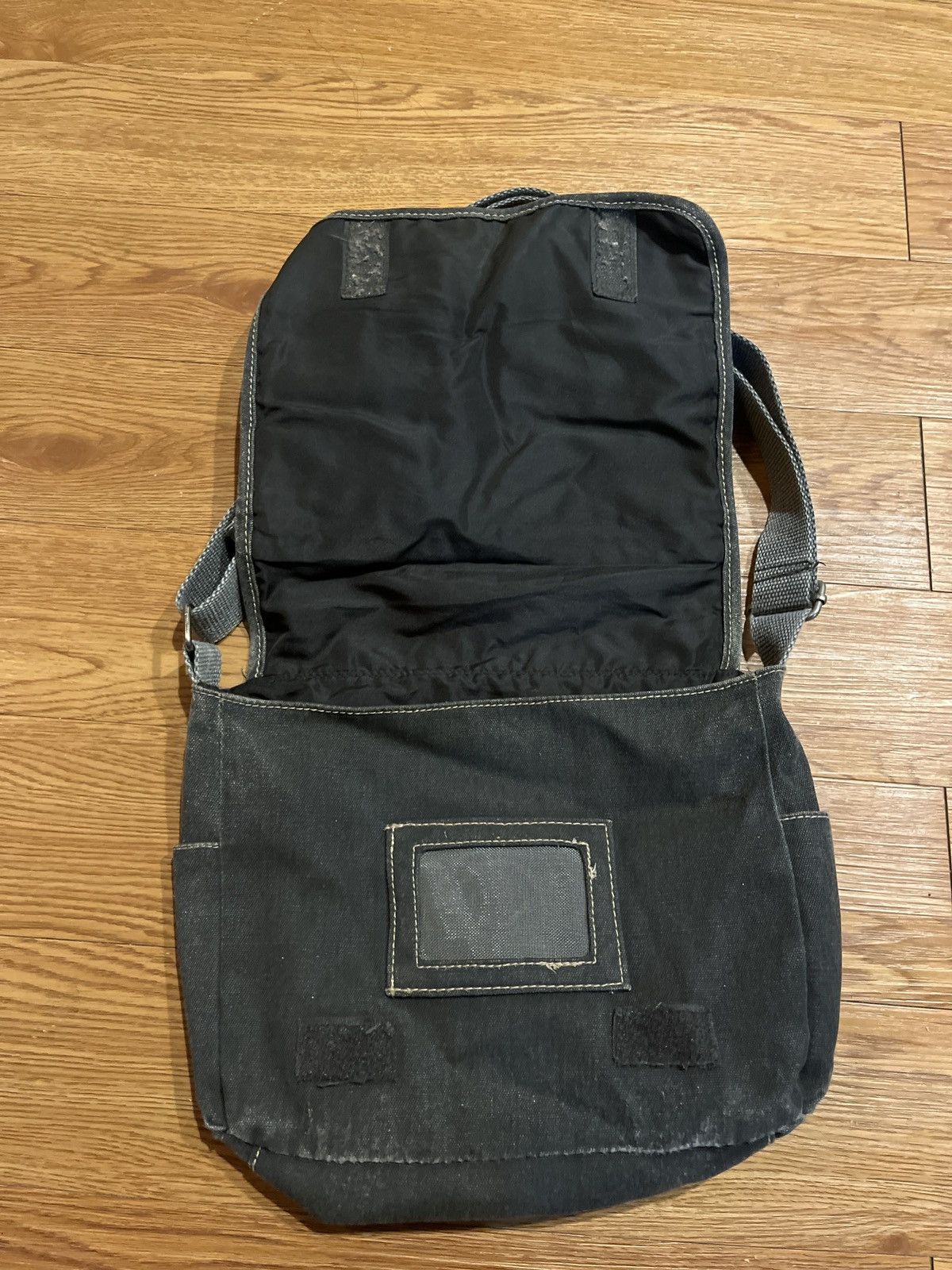 Vintage vintage y2k grey canvas shoulder bag with belt Size ONE SIZE - 3 Thumbnail