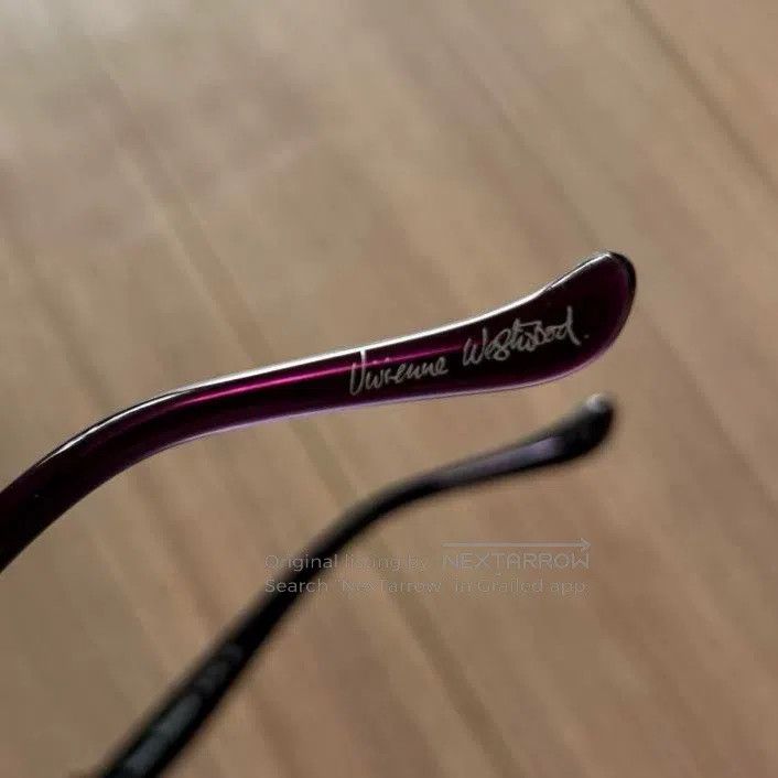 Vivienne Westwood Vivienne Westwood Metal slogan mirror leg logo nerd glasse Size ONE SIZE - 6 Thumbnail